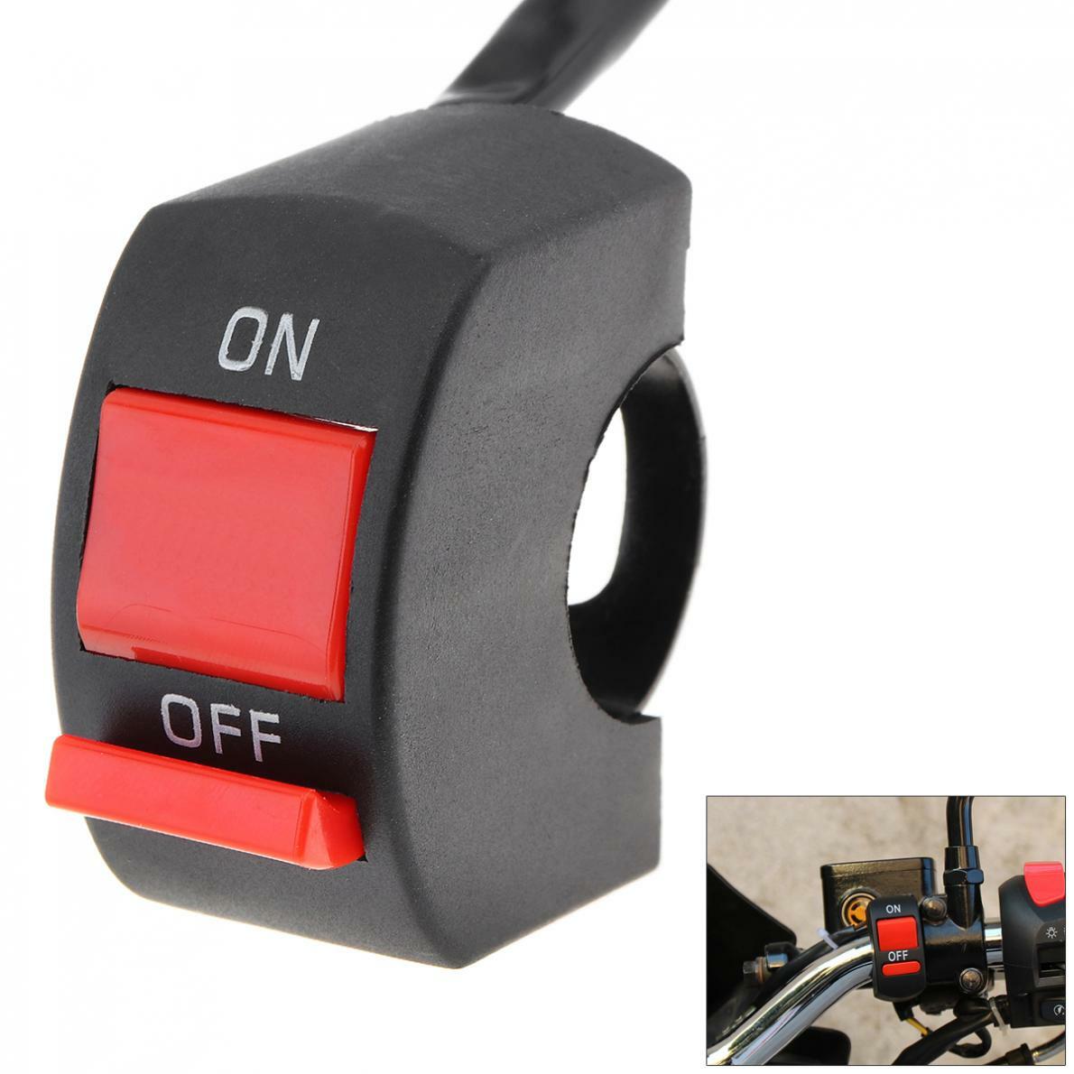 12V-24V Motorcycle Handlebar Switch ON-OFF Button Headlight Flame