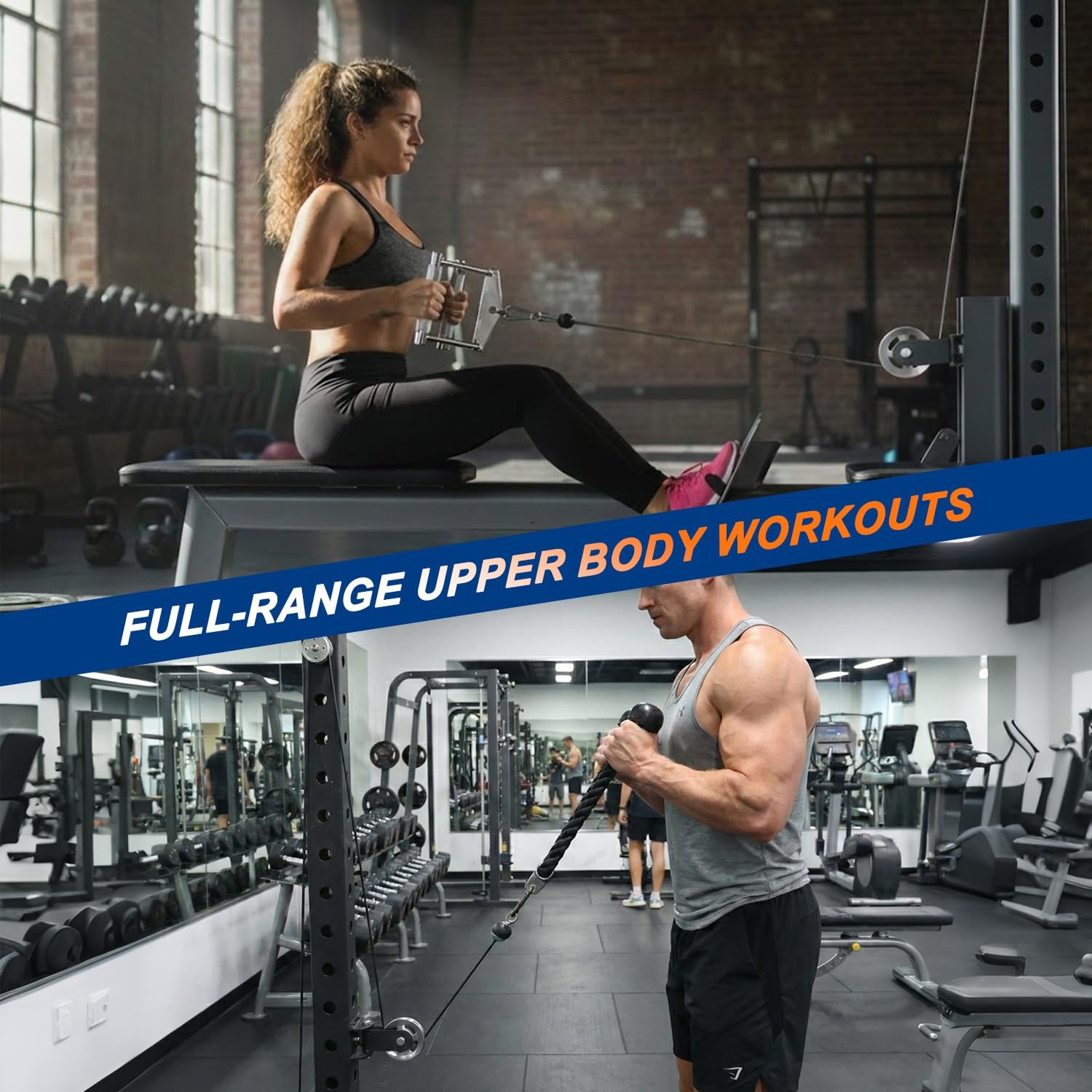 Aluminum Alloy LAT Pulldown Pulley Attachment for Cable Machines, Smooth-Mach...