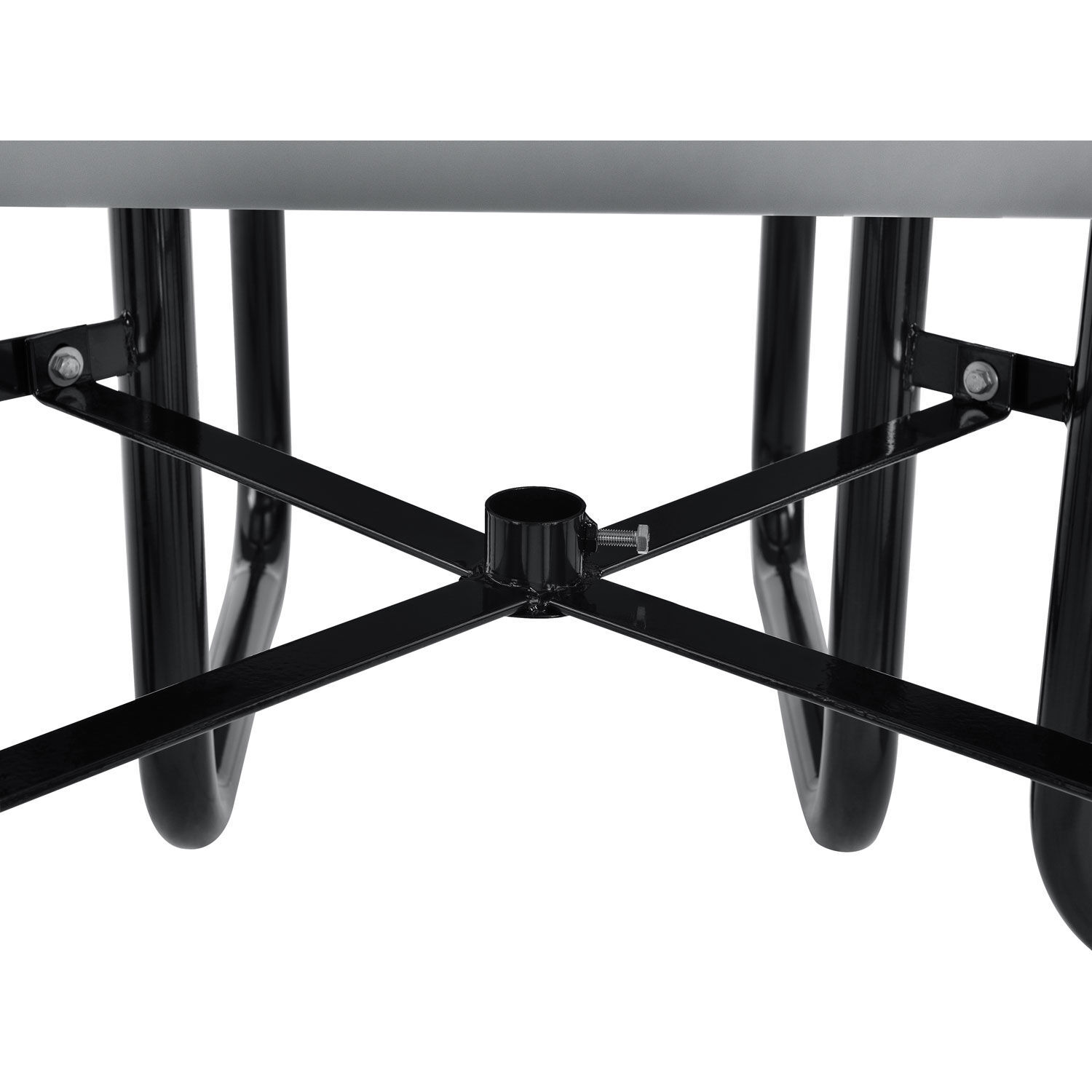 Global Industrial 46" Expanded Metal Square Picnic Table Gray
