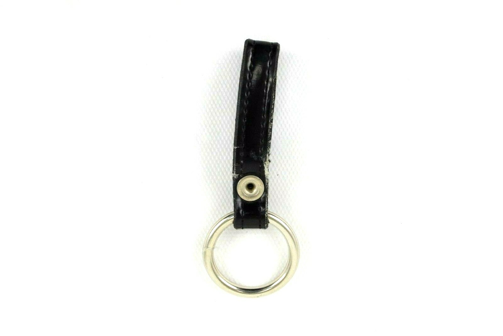 Police Loop Holster Flashlight Holder Duty Belt Leather Metal Ring