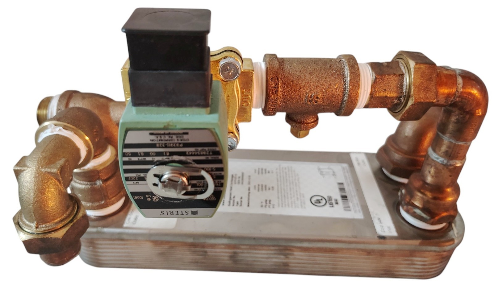 Alfa Laval CB30-14L Heat Exchanger with Steris Solenoid Asco Manifold