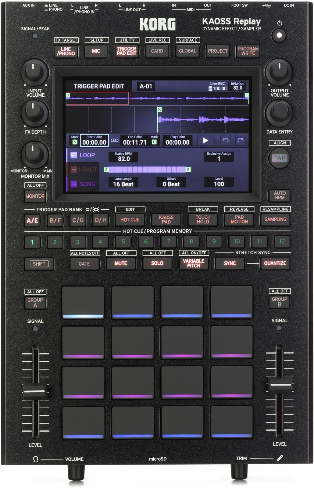 Korg KAOSS Replay Dynamic Effects Processor and Sampler