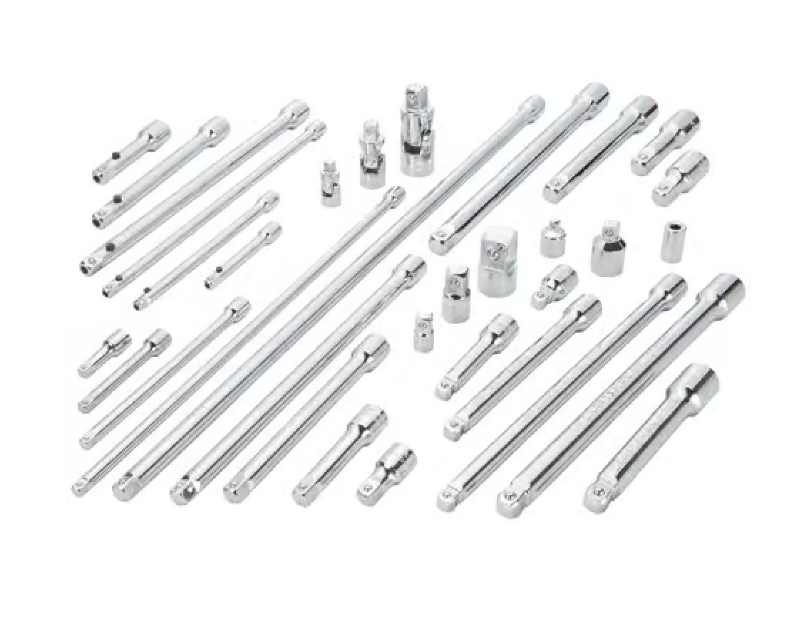 Craftsman 1/4, 3/8 and 1/2 in. drive Metric and SAE Socket Accessory Set 34 pc
