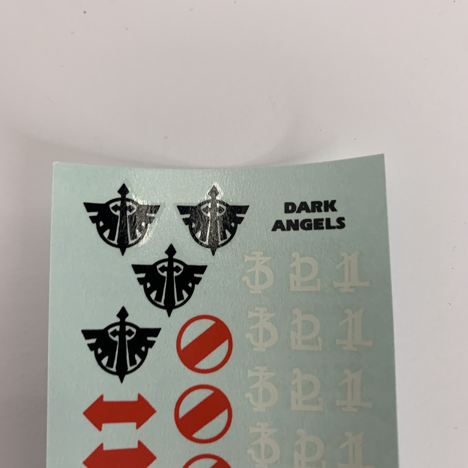 Dark Angels OOP Transfer Sheet Warhammer 40k Decals Decal