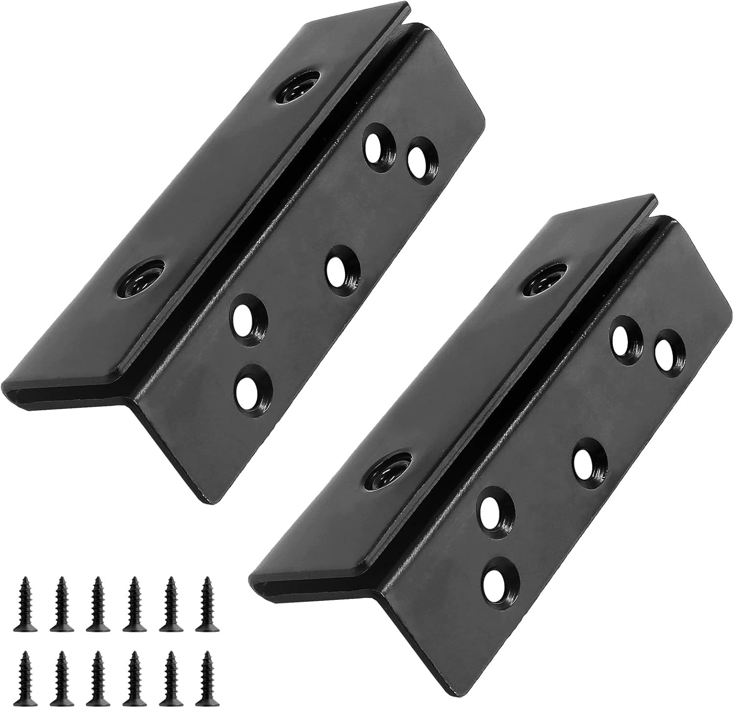 2pcs soporte de gancho doble para cama con herraje ranura montaje cama de madera