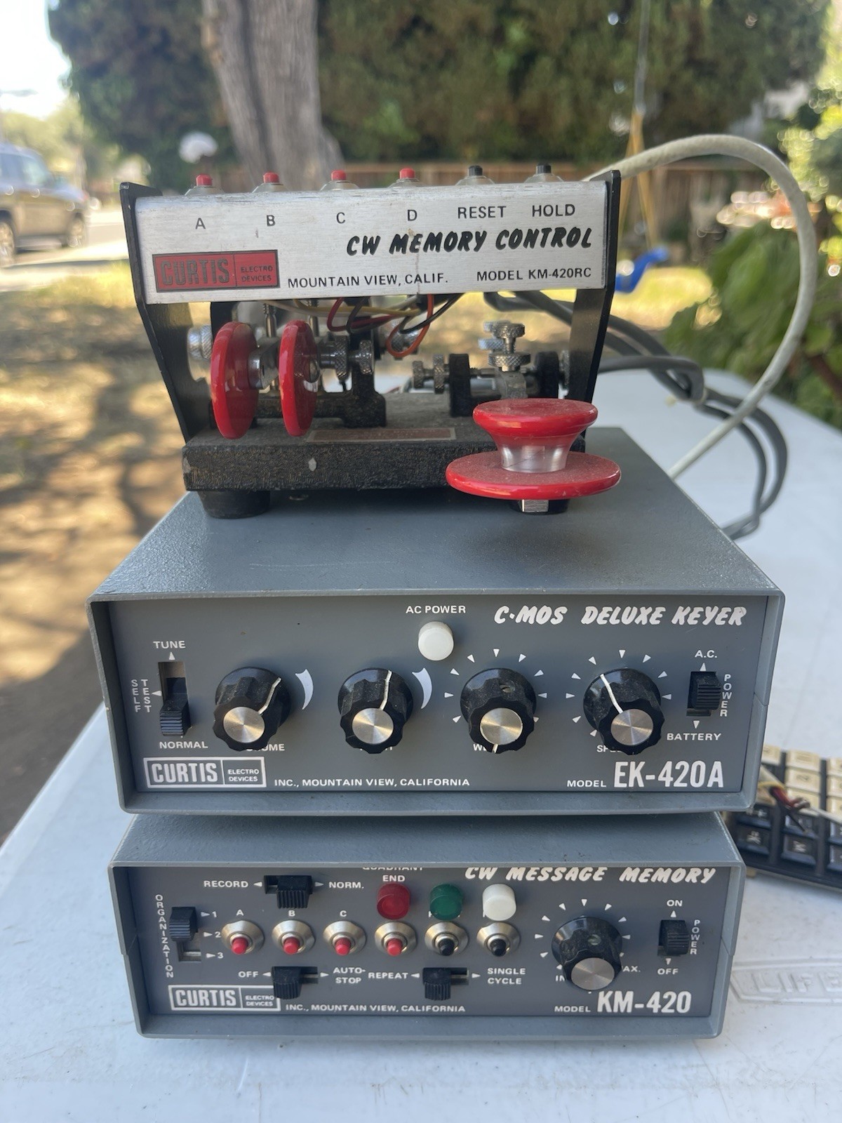 Curtis Electro Devices RARE BUNDLE KM-420 - EK-420 - KM-420  MORSE CODE SYSTEM