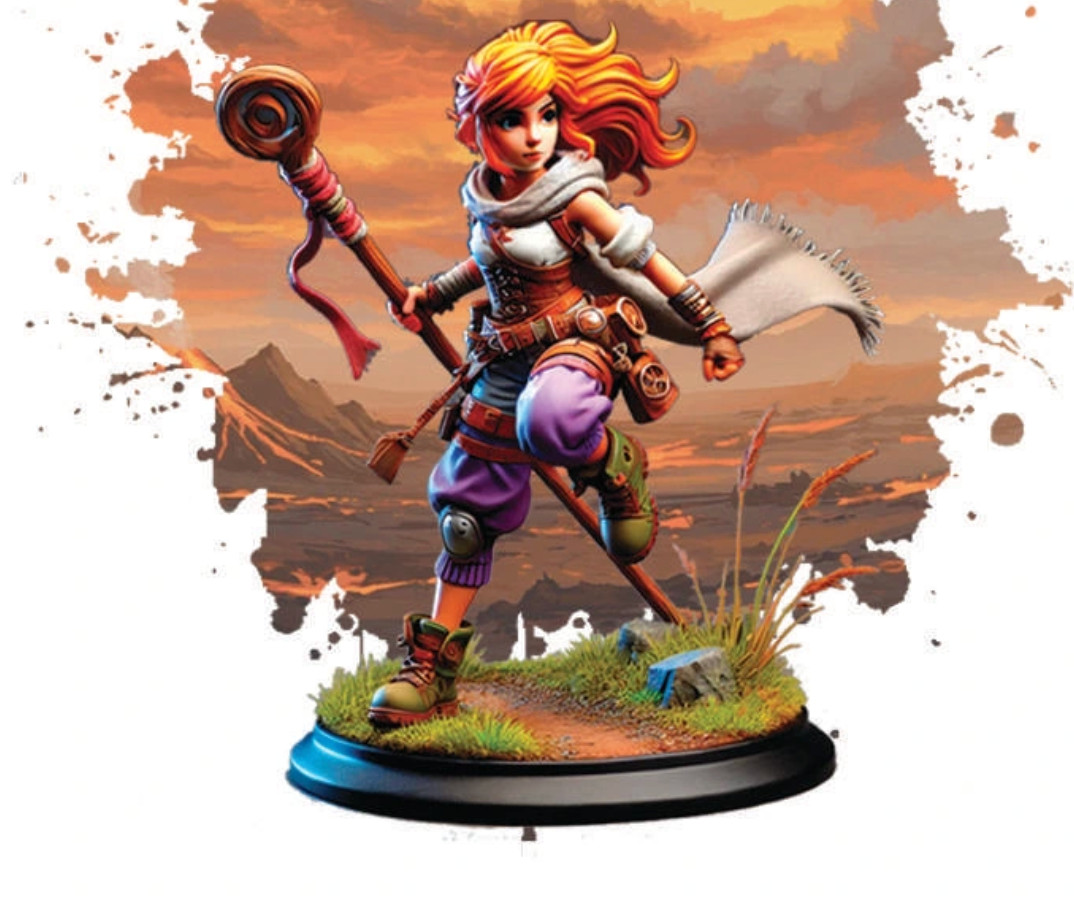 Dungeons & Dragons Playable Character - Female Halfling Solandra - Sorcerer