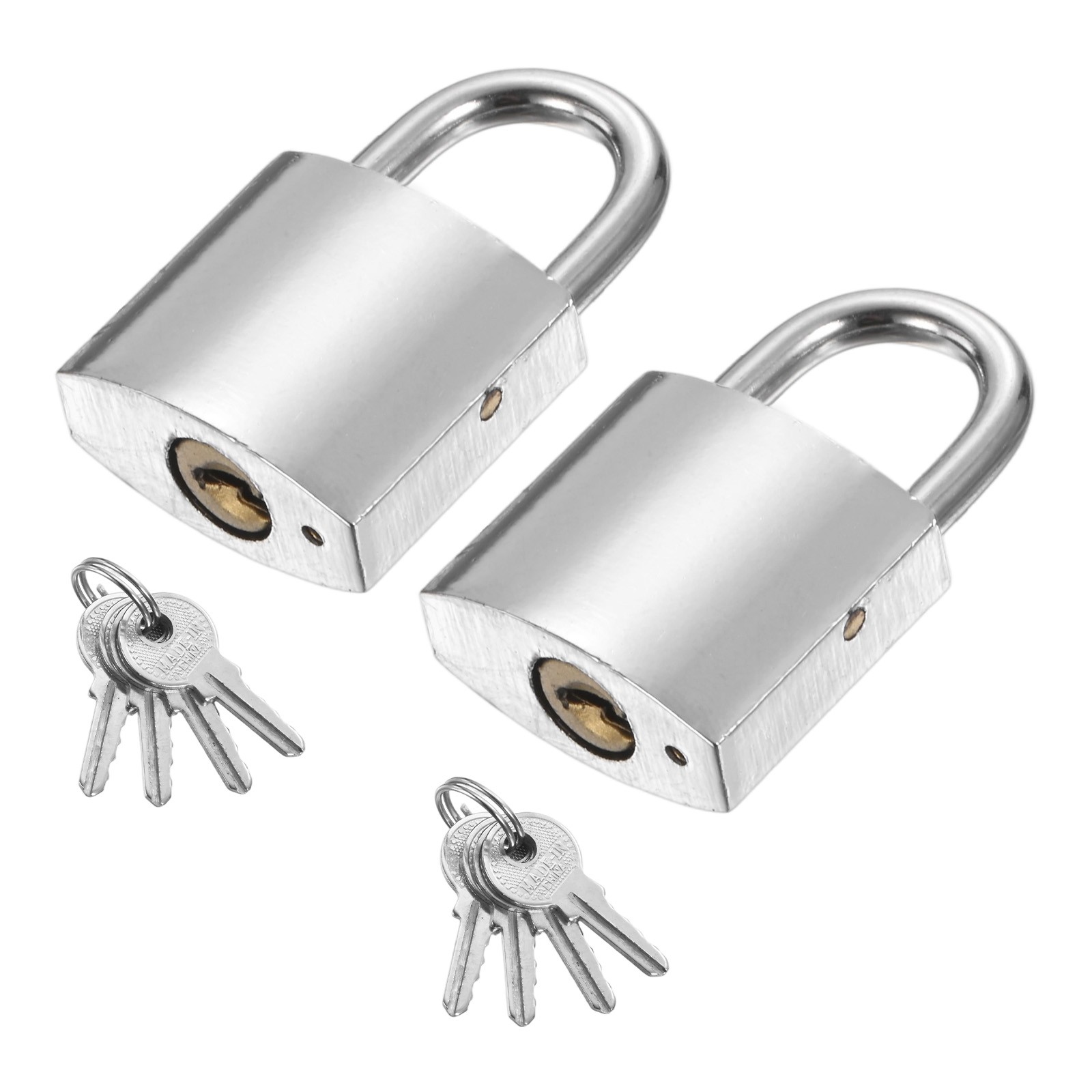 2Pcs 20 x 35mm Heavy Duty Lock Alloy Steel High Security Padlock with 8 Keys