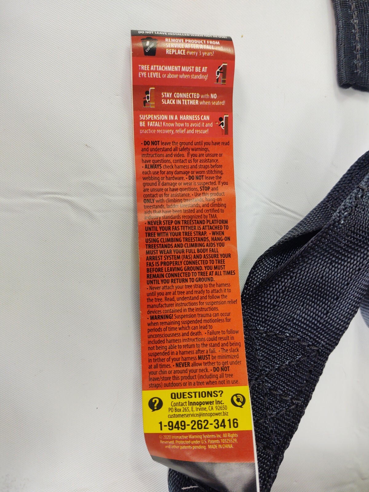 Game Winner Full Body Fall Arrest Harness With Integrated SRS
