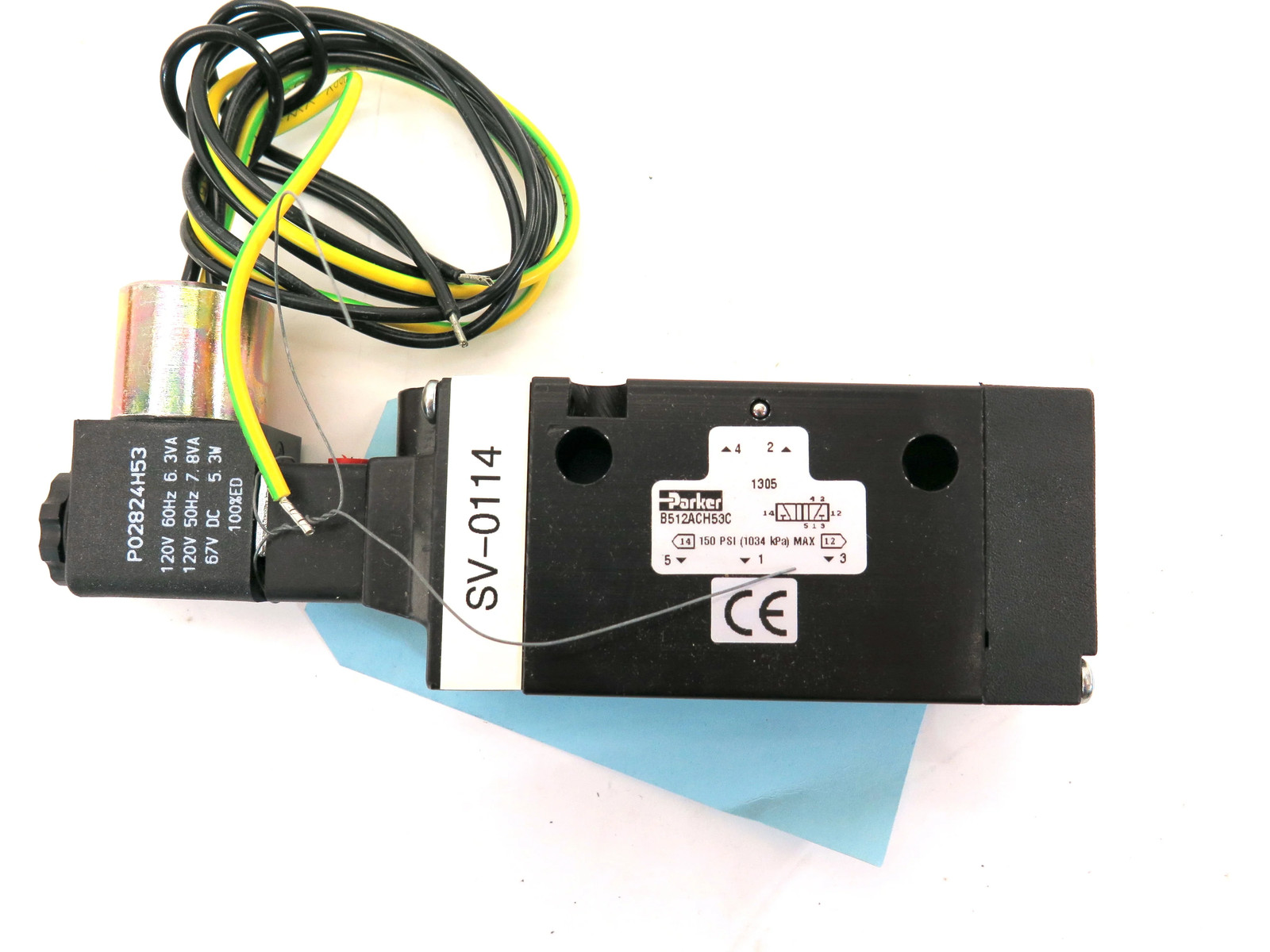 Parker B152ACH53C Solenoid Control Pneumatic Valve 120Vac