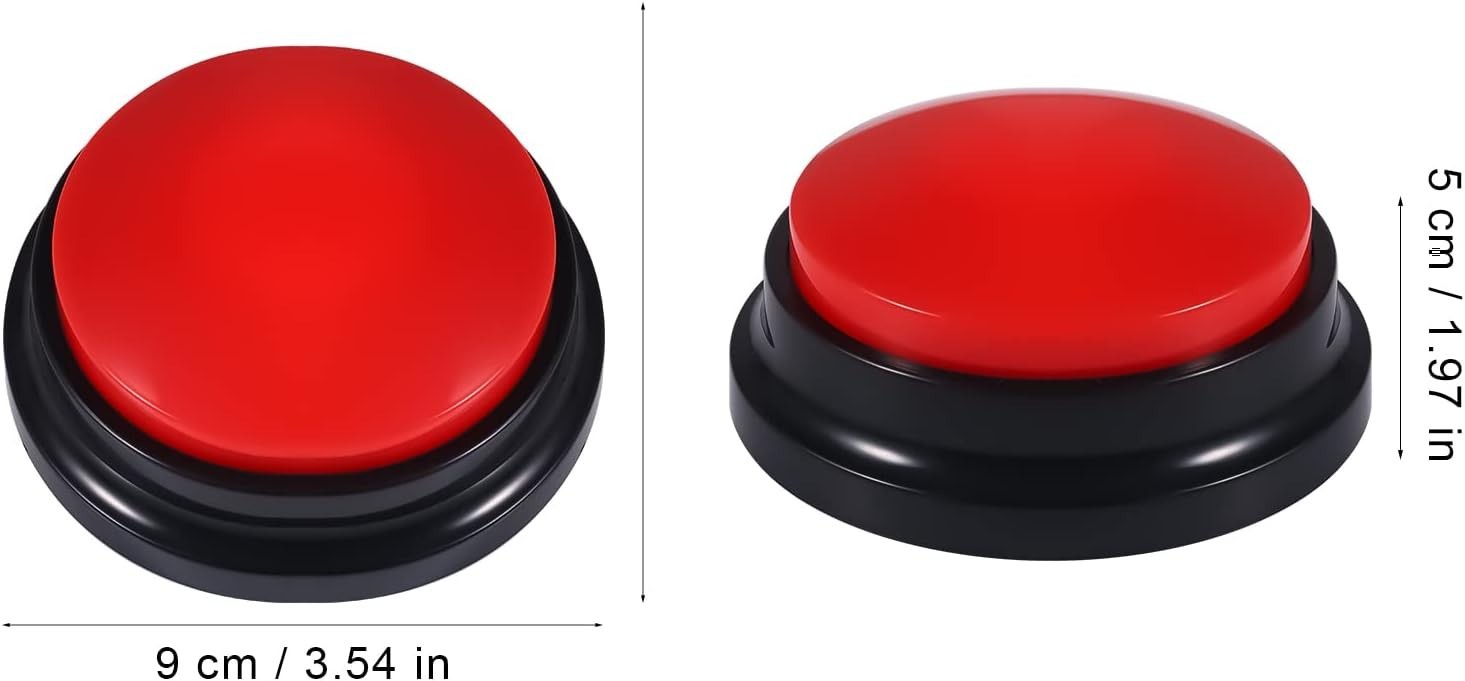 Pet Communication Button for Dogs - 30 Sec Voice Recording, Red Durable Device