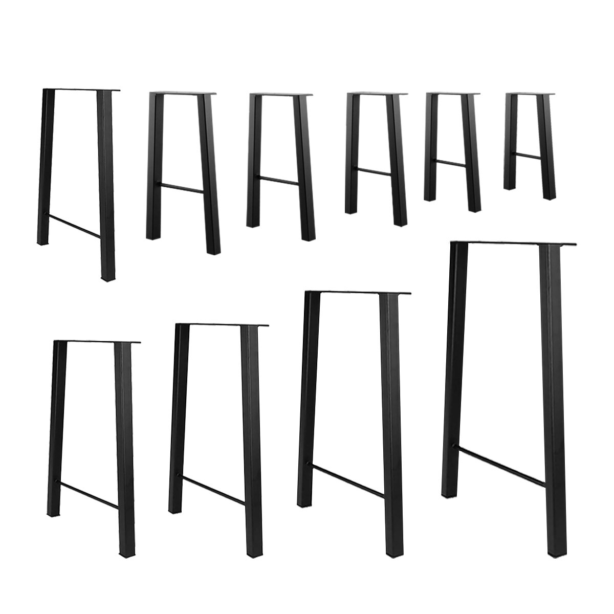 16" 20" 28" 34" 40" inch Metal Coffee Table Legs Set of 2 Iron Bench Desk Legs