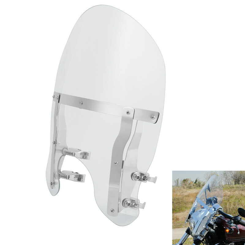 Windshield & 49mm Clamps Fit For Harley Dyna Wide Glide 06-17 Breakout FXBR 18+