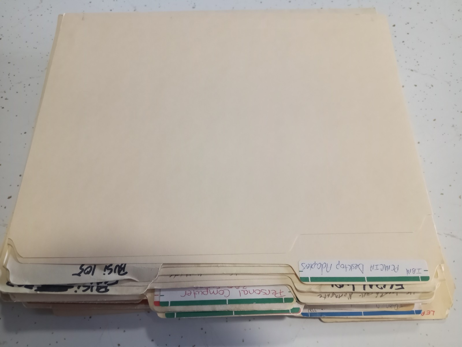 Lot of 100 8.5" x 11" Manila File Folders/ Assorted Cuts/ USED