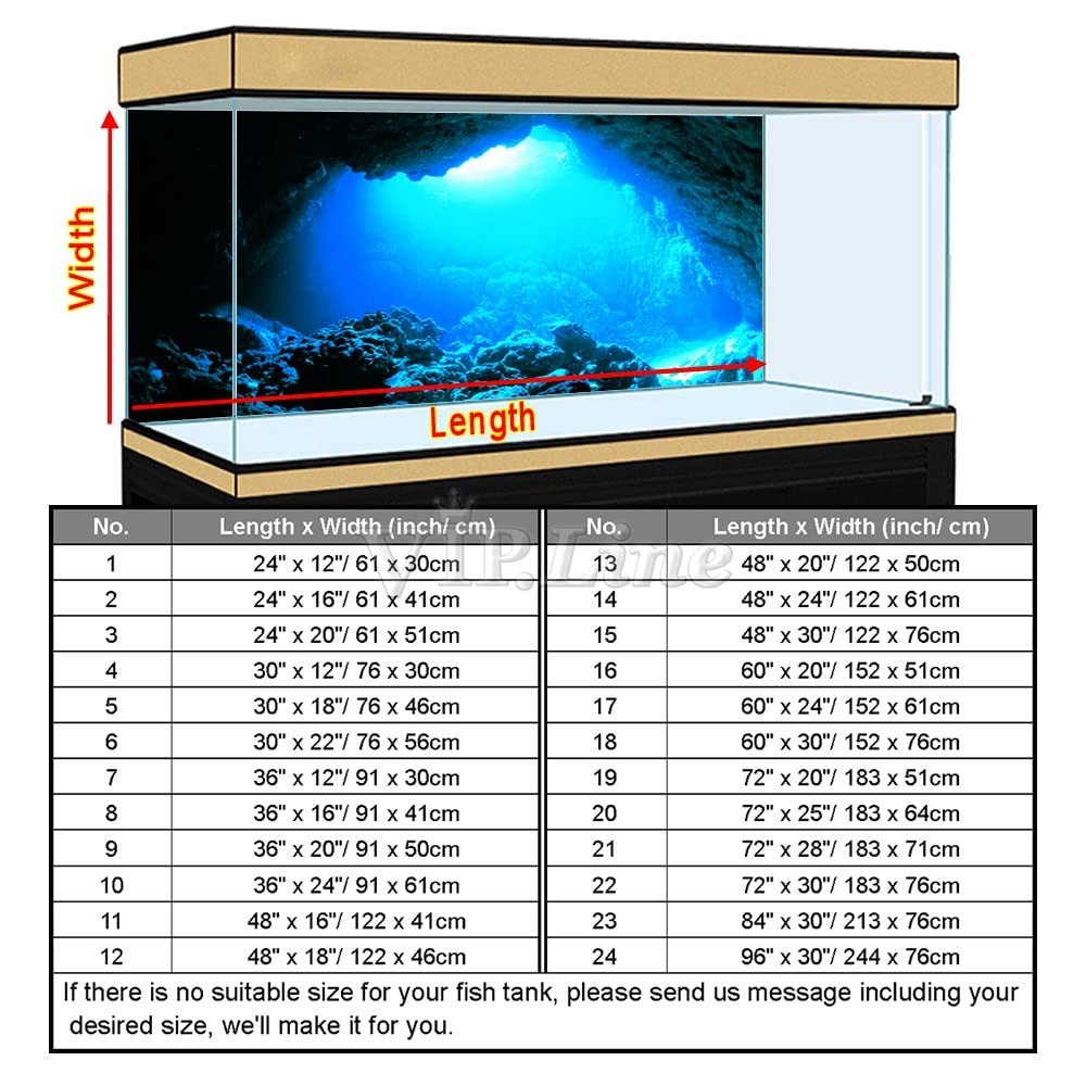Generic Aquarium Background Poster Under Water Cave Sunlight Fish Tank Backdrop