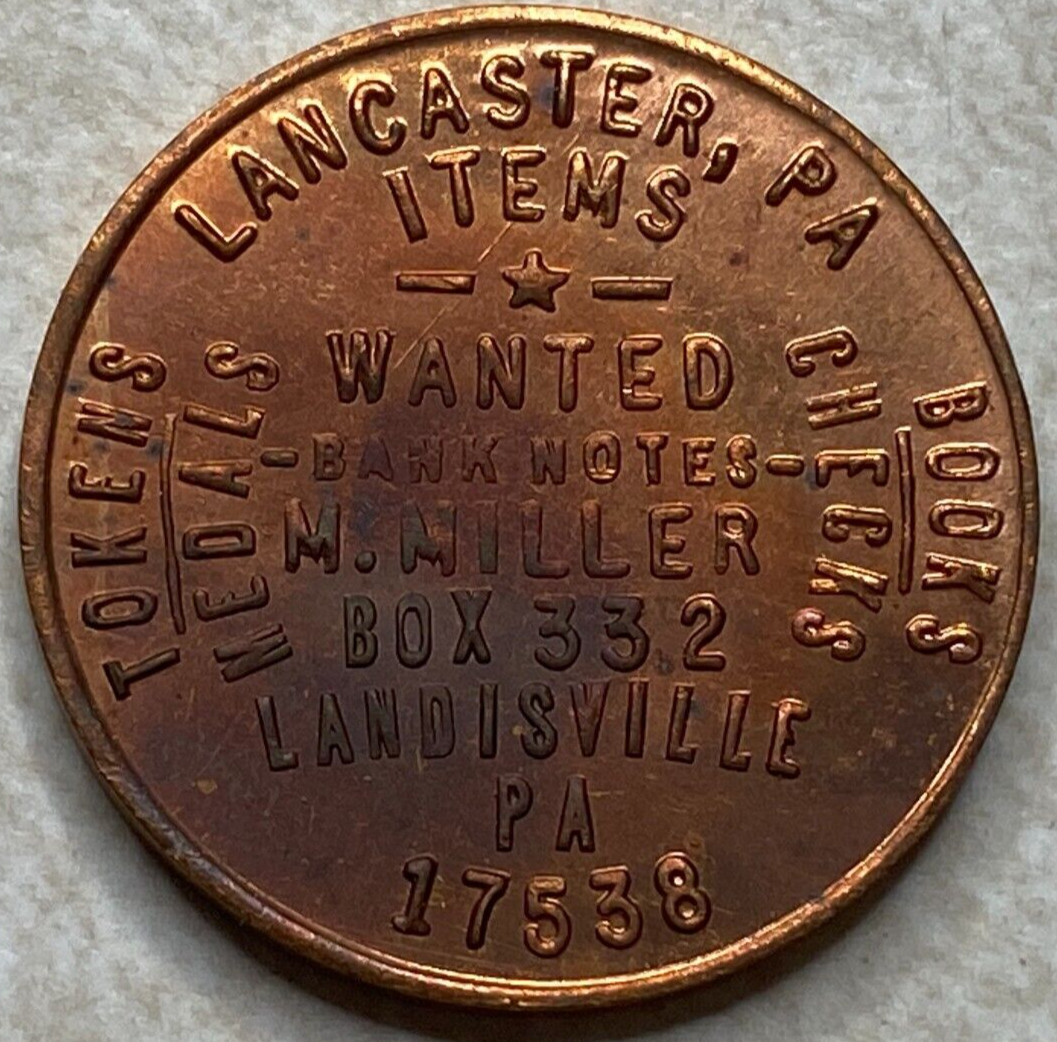 US Bicentennial M Miller Lancaster PA Token buyer Arcade Trade Token T6576