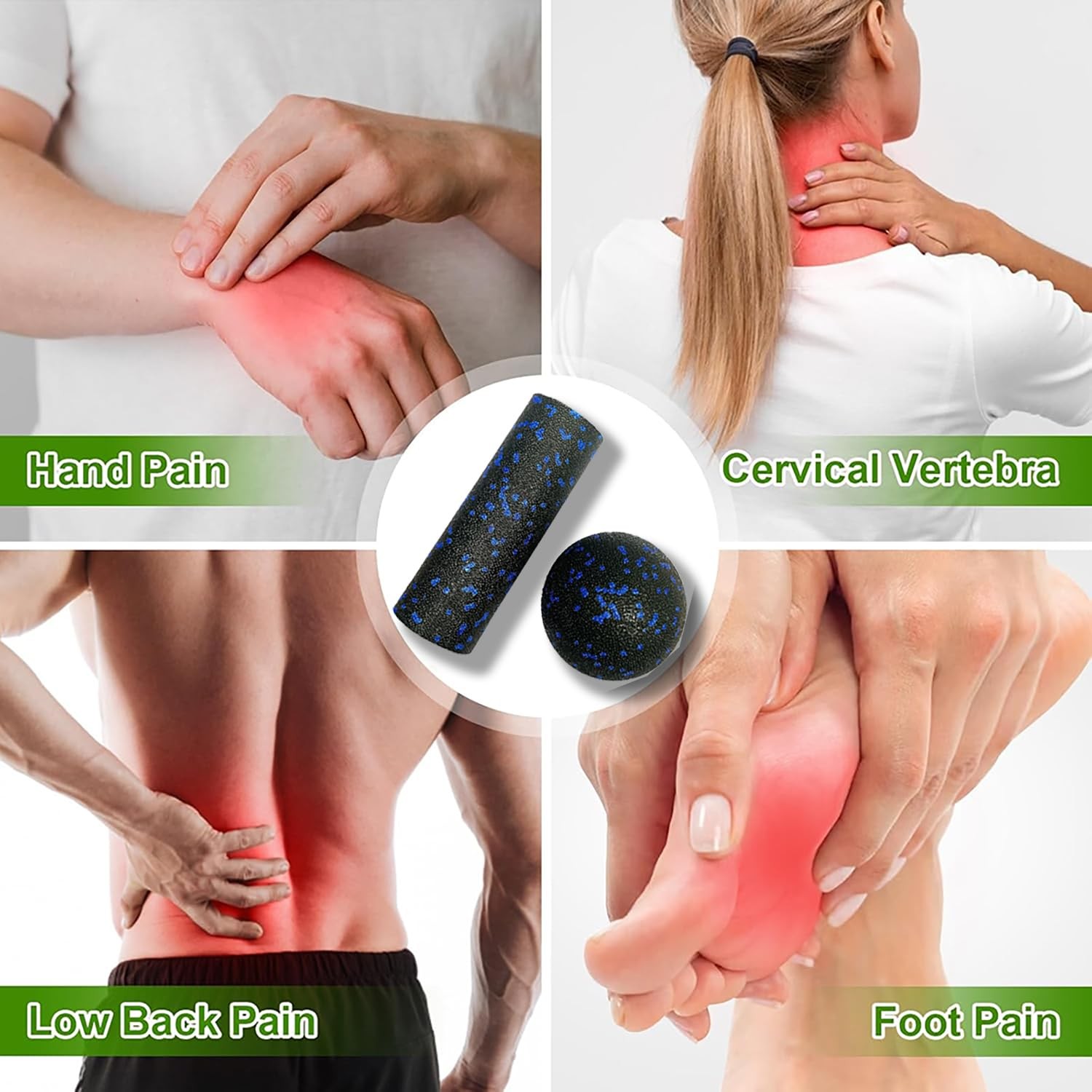 Extra Mini Foam Roller - High Density Massage Roller, Mini, Blue