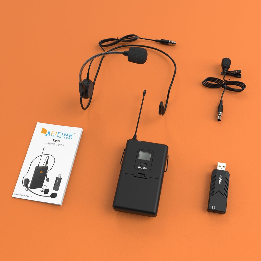 Fifine Technology Wireless Microphone System K031