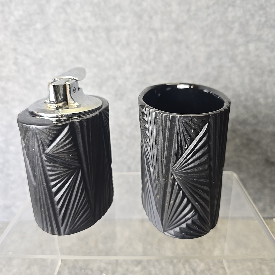 Rosenthal Porcelaine Noire Lighter and Container