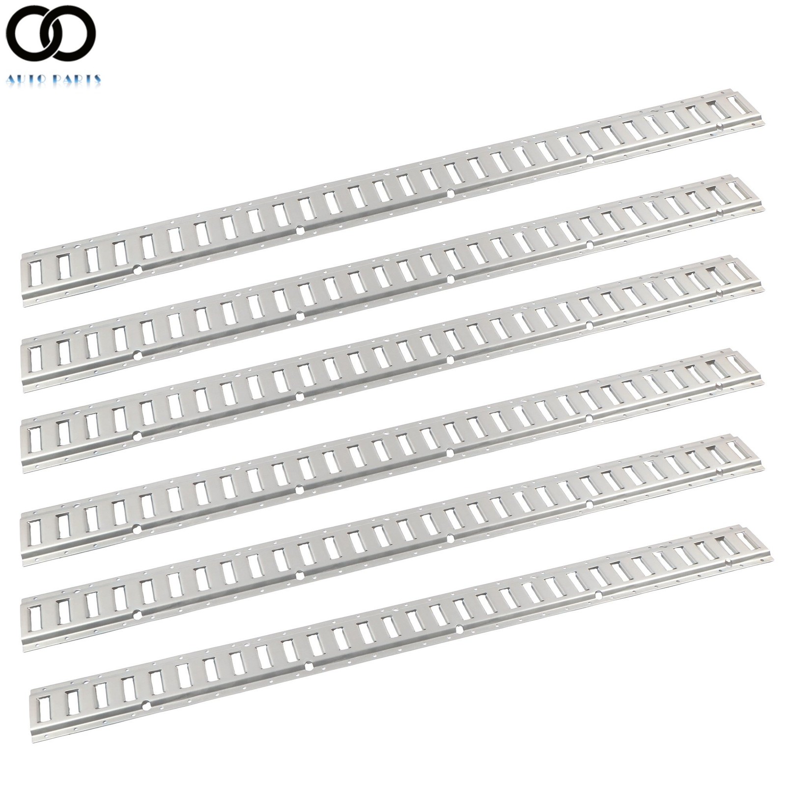 6 Pack 5' Horizontal E Track Tie Down Rail Kit Galvanized Steel Secure Cargo New