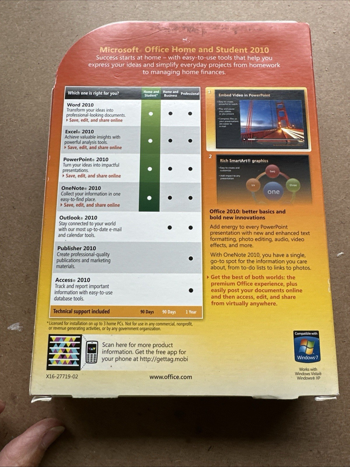 Microsoft Office Home and Student 2010 Software for Windows (79G-02144)