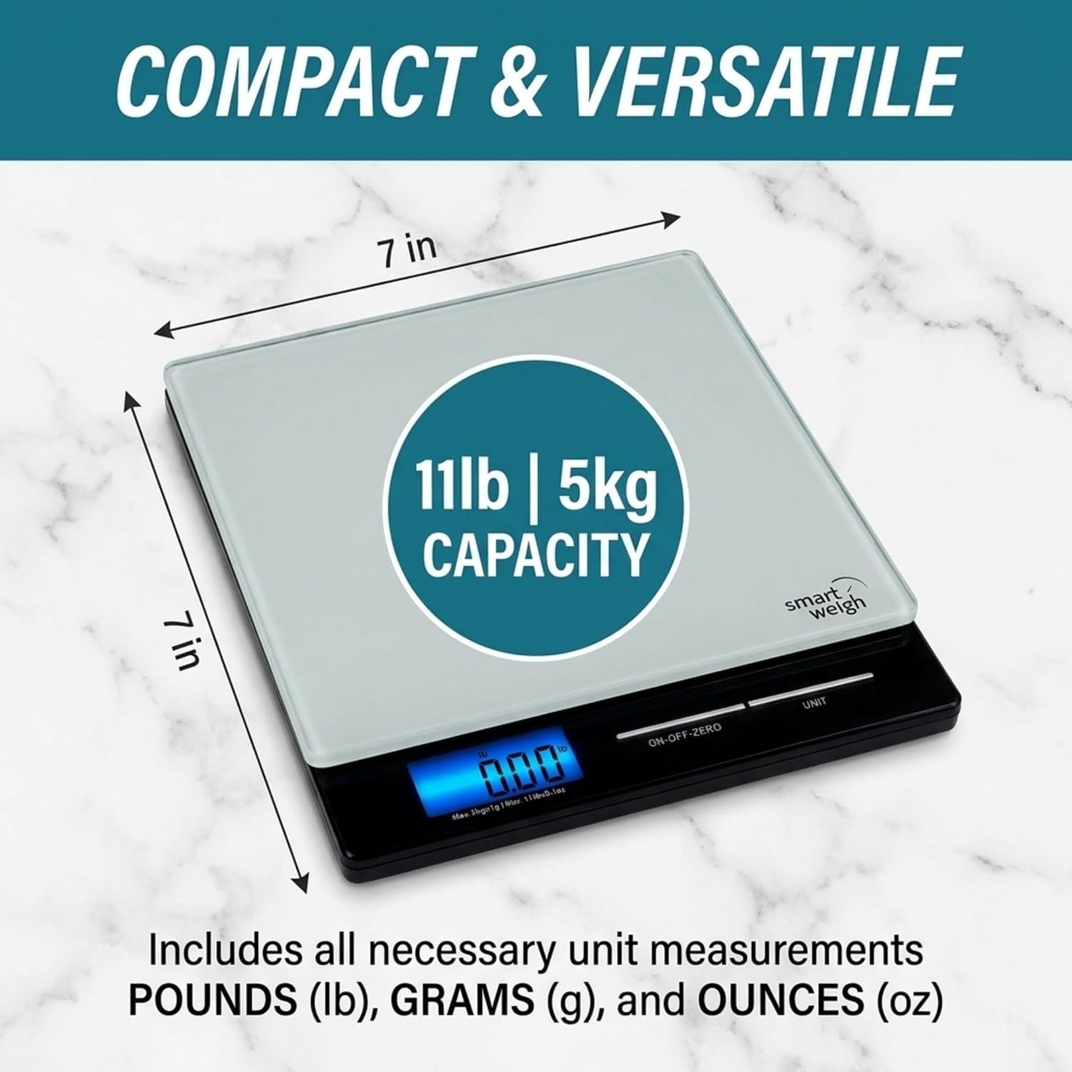 Professional USPS Postal Scale with Tempered Glass Platform, Multiple Weighin...