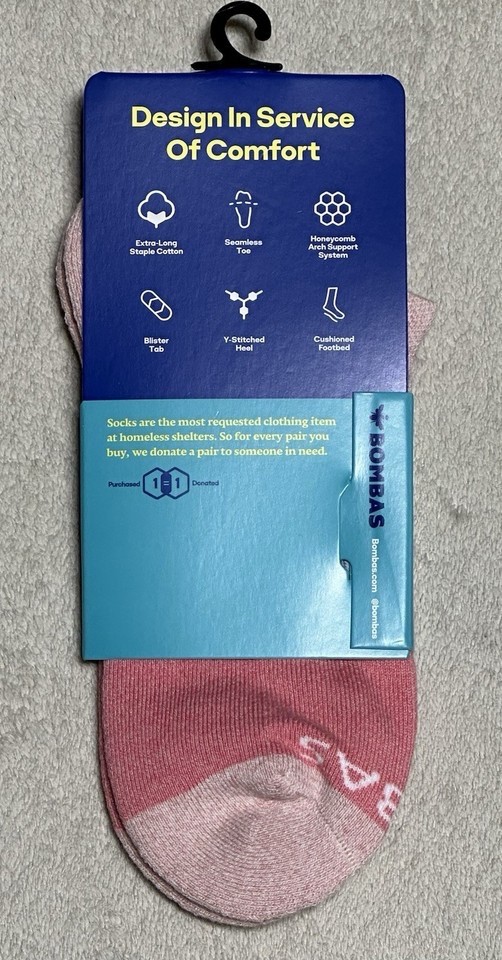 Bombas 4-Pack Ankle Socks Size Medium Brand New Unisex Multicolor 4-Pairs