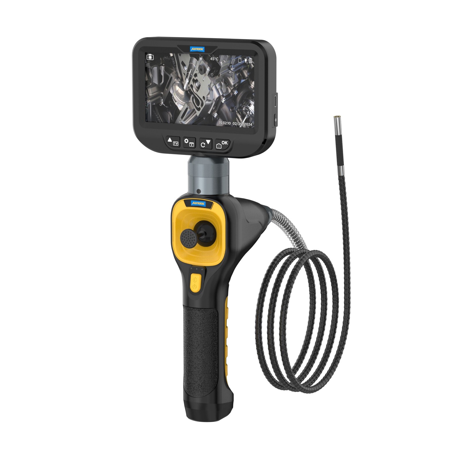 Four-Way 360° Industrial Endoscope Inspection Camera Articulating Borescope 4.3"