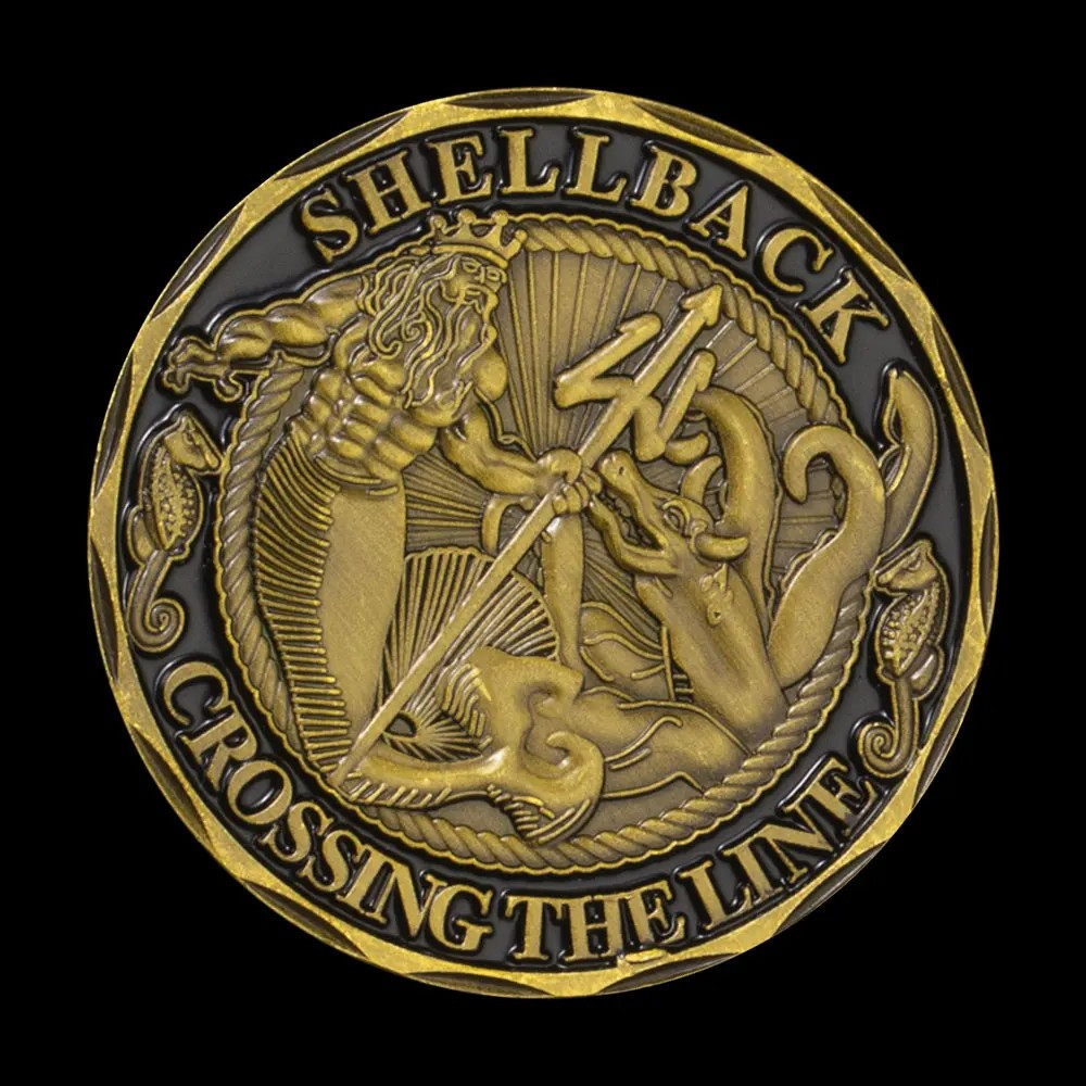 Navy Shellback Challenge Coin (Bronze) - Excellent Gift