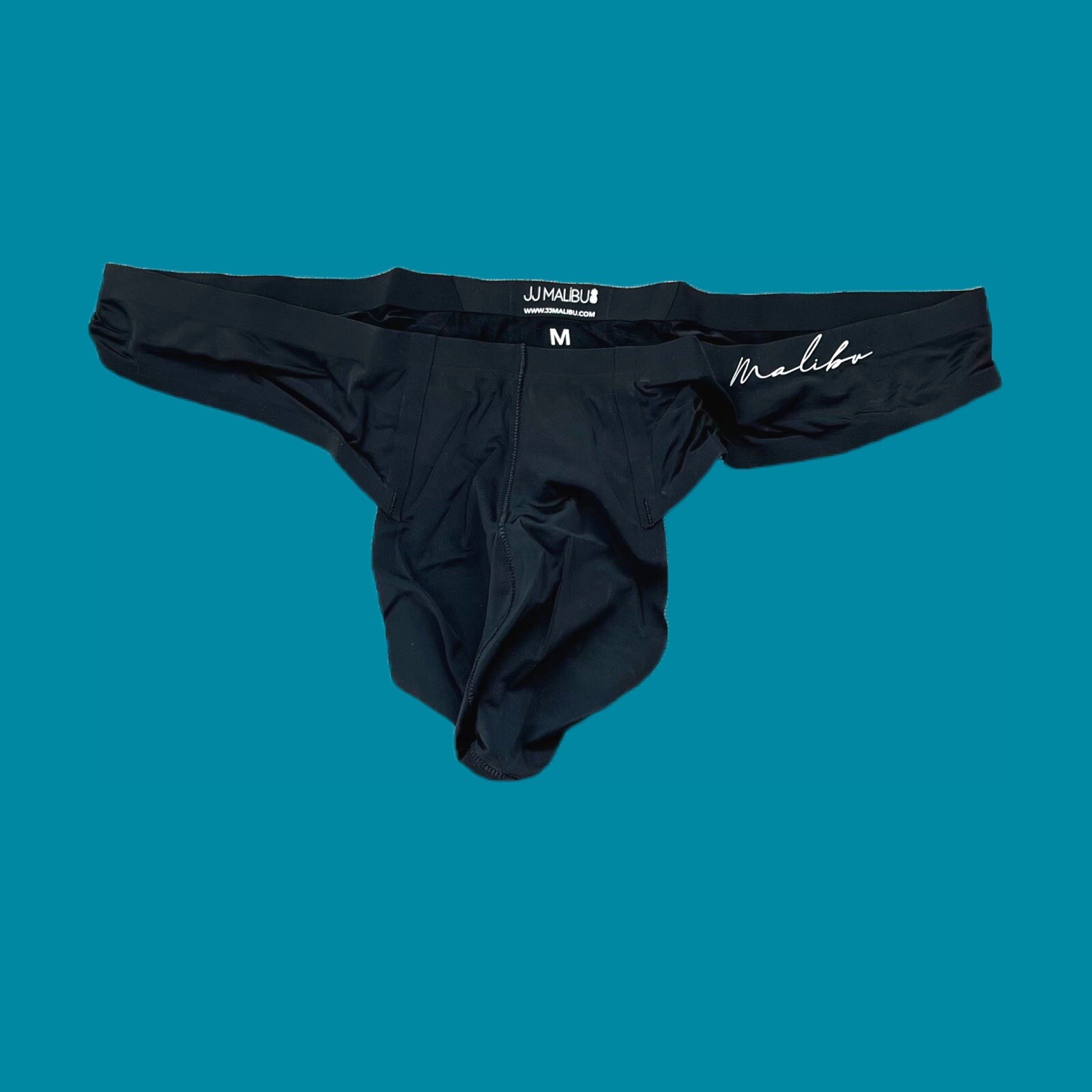 JJ Malibu men BLACK Lose my Breath seamless Thong underwear size M L XL
