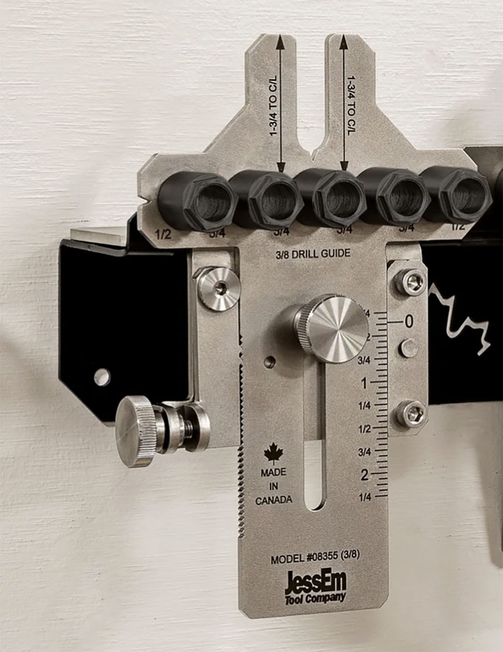 JessEm 08355 3/8" Stainless Dowelling Jig with Angle