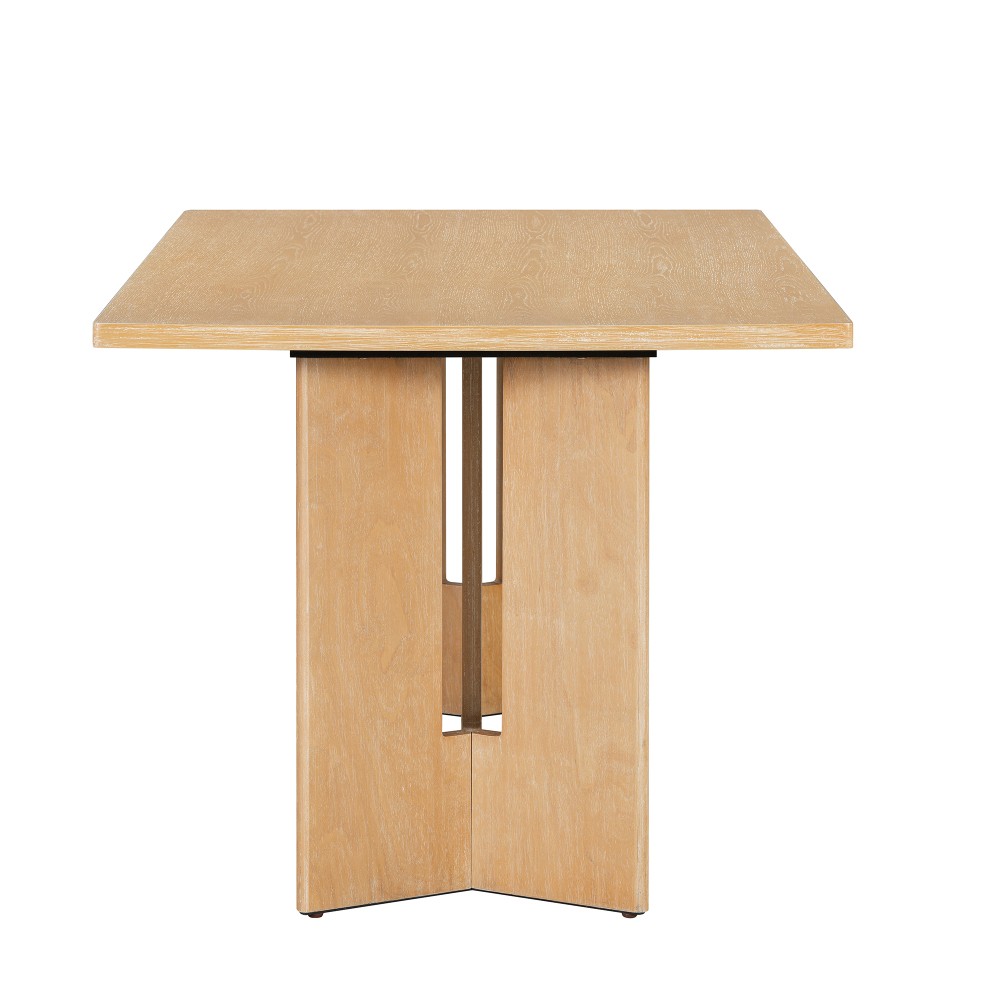 60in Farmhouse Dining Table w/ Cutout Legs, Rustic Solid Wood, Free Shipping