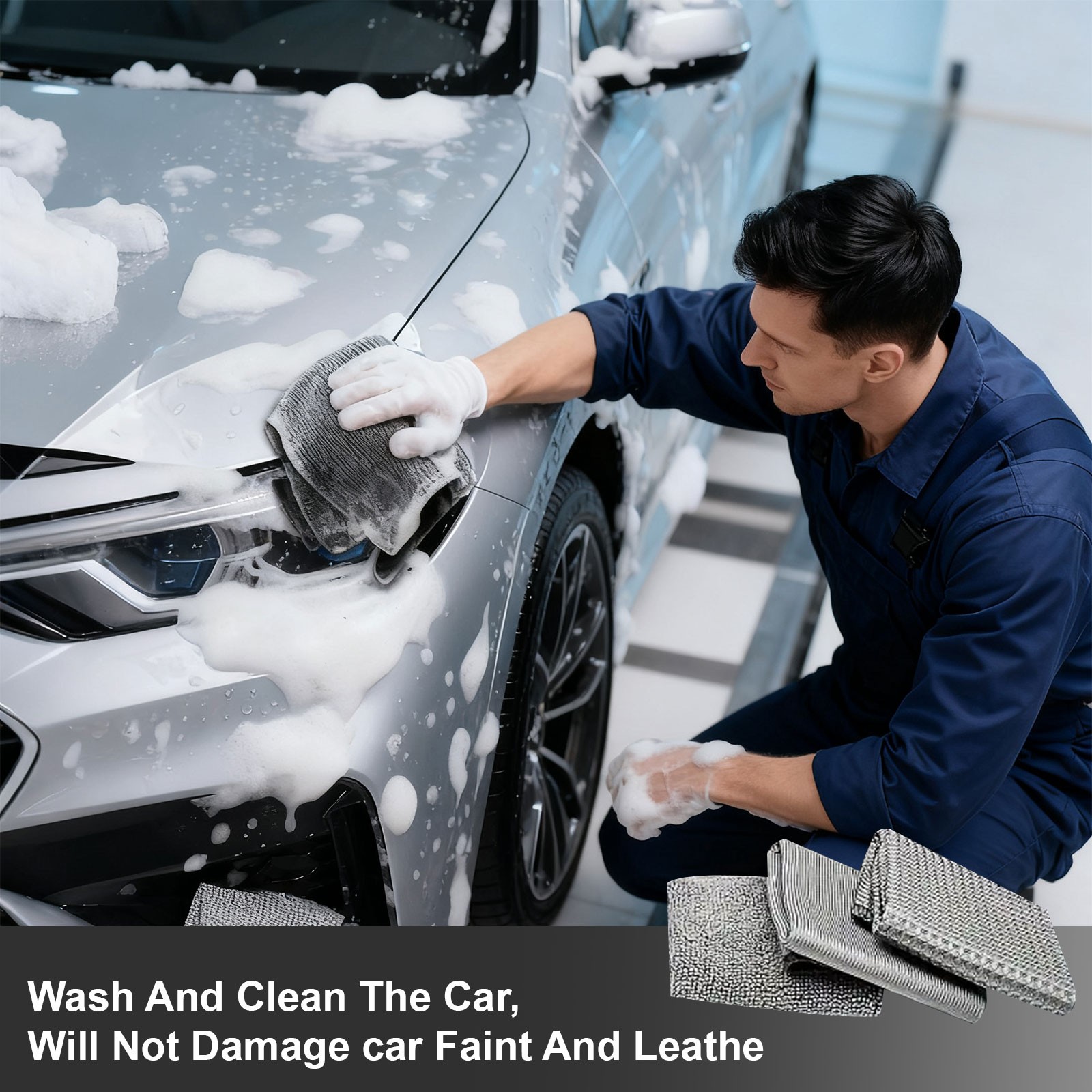 11 PCS Reusable Car Cleaning Tool Kit for Auto Detailing Microfiber Applicator