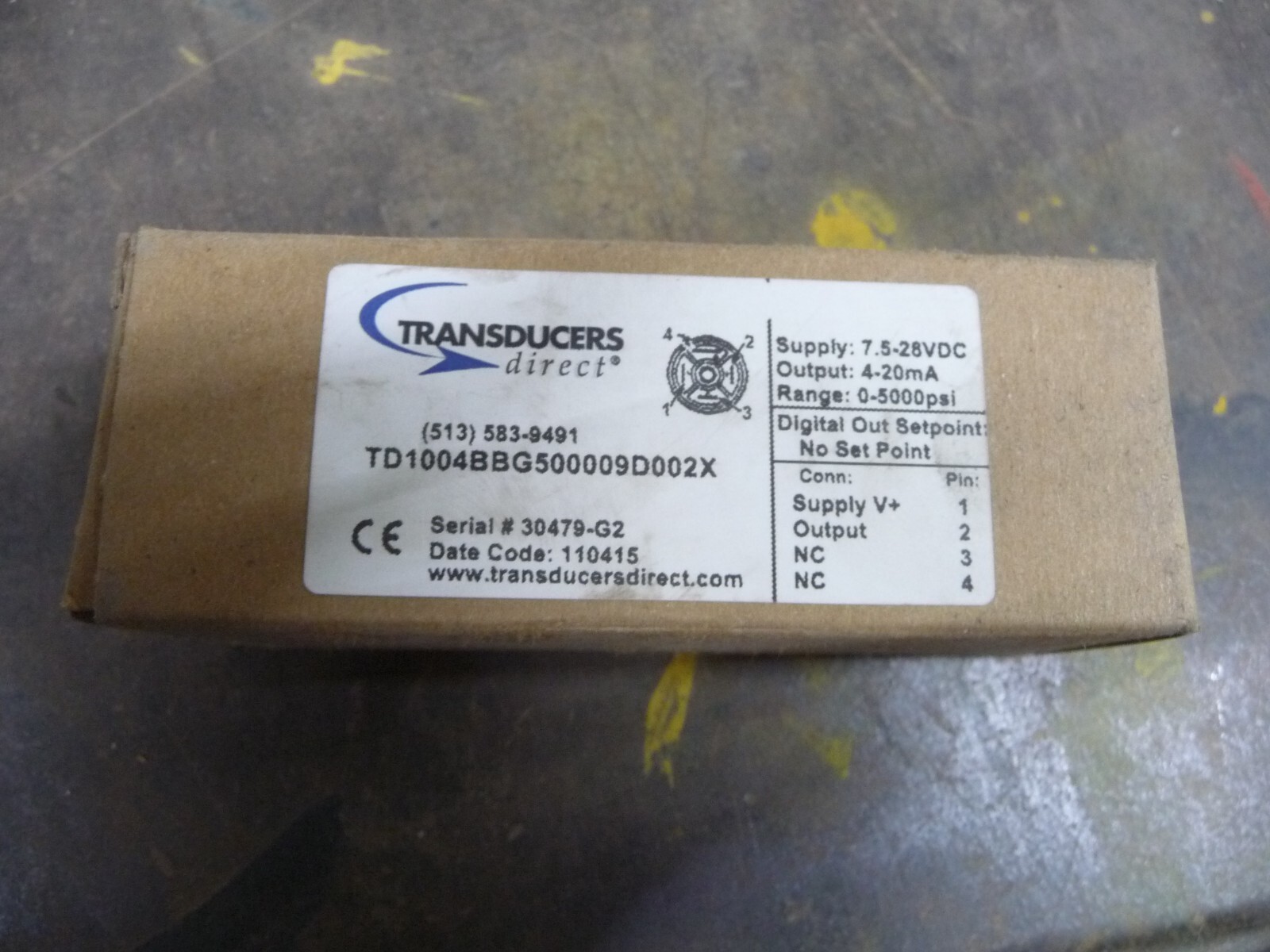 Transducers Direct Pressure Switch TD1004BBG500009D002X