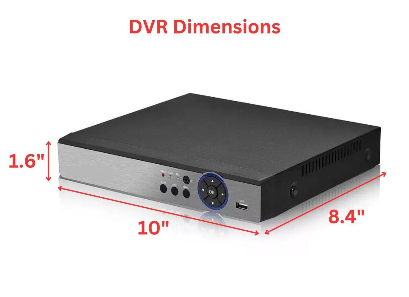 8 Channel Security DVR with 1TB Hard Drive for 1080p 720p AHD TVI CVI Cameras