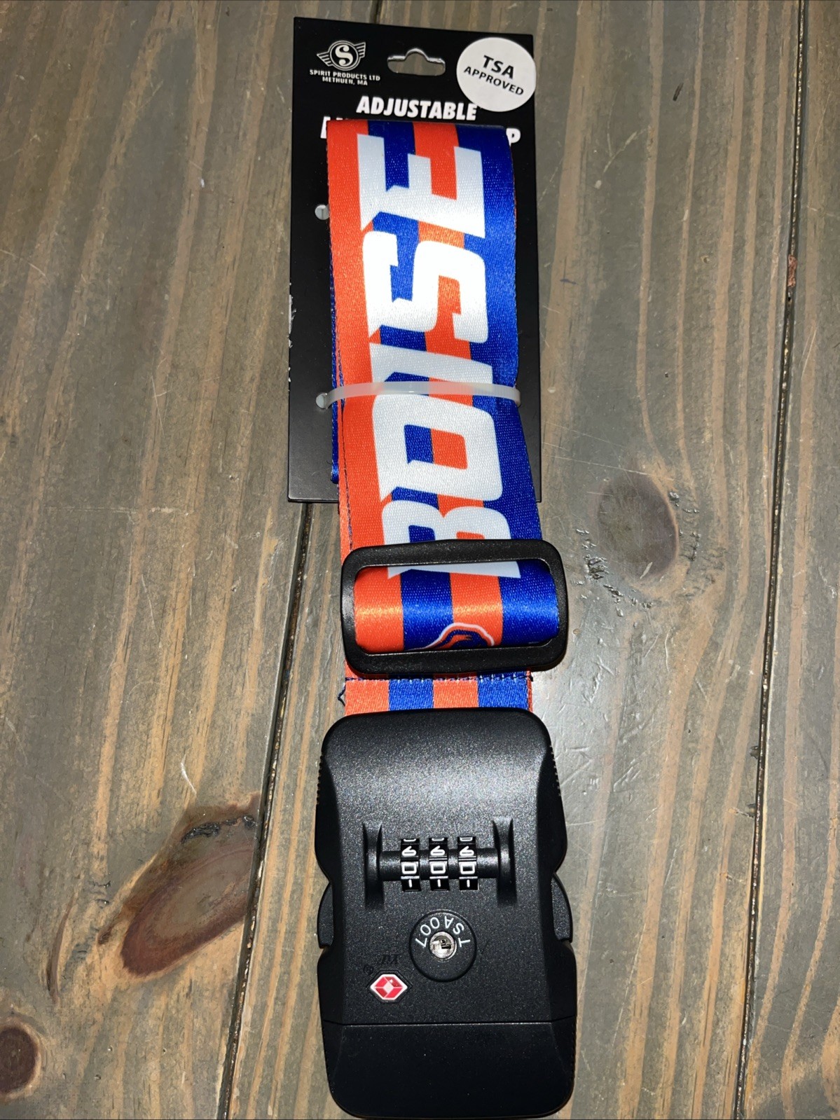 Boise State Adjustable Luggage Strap New Travel TSA Approved Lock