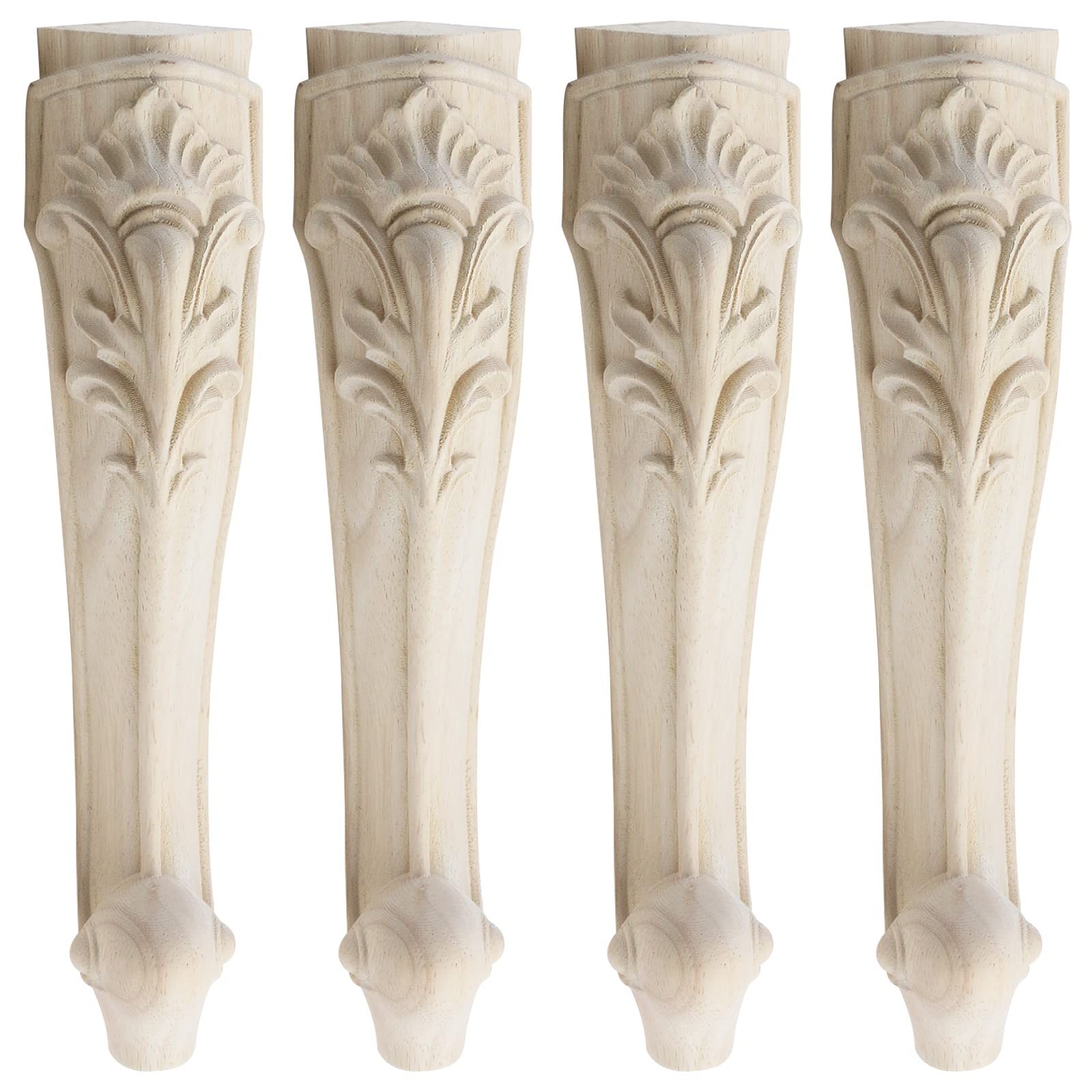 T Tulead 300mm/11.8" Height Wooden Furniture Legs Unfinished Sofa Feet Replac...