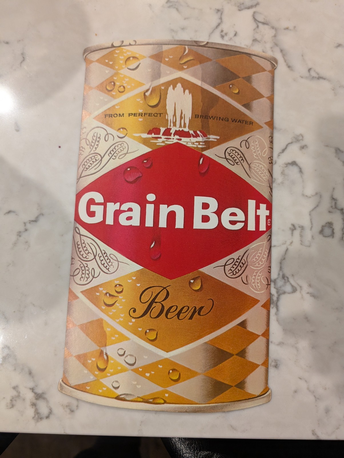 Vintage Grain Belt Beer Cardboard Advertisement