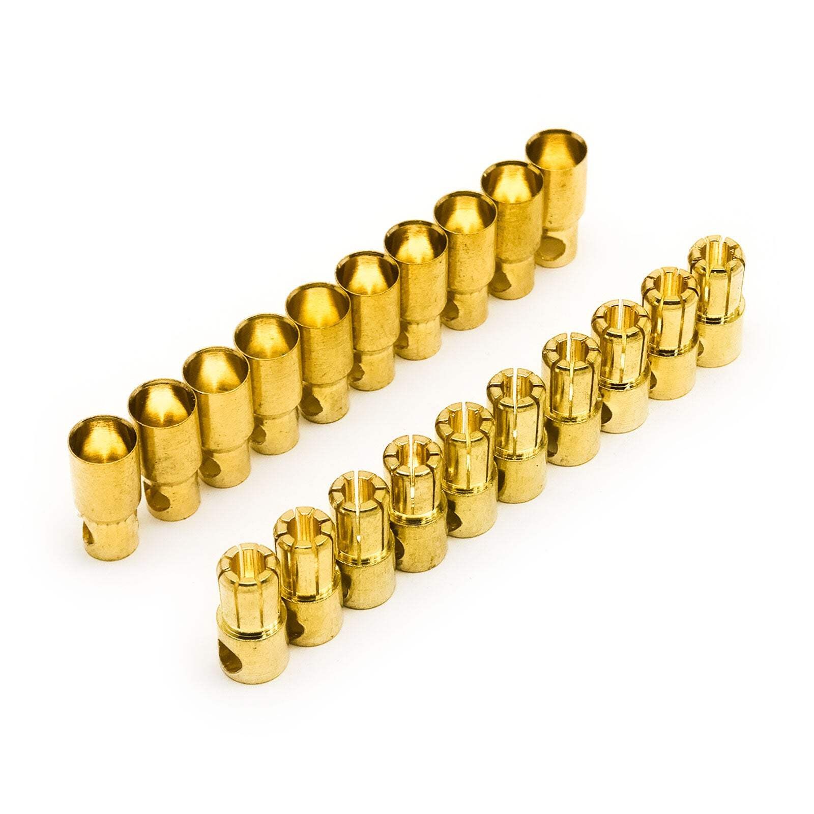 20pcs 6mm Bullet Connector Banana Plug 150A Rated (10x Male / 10x Female)
