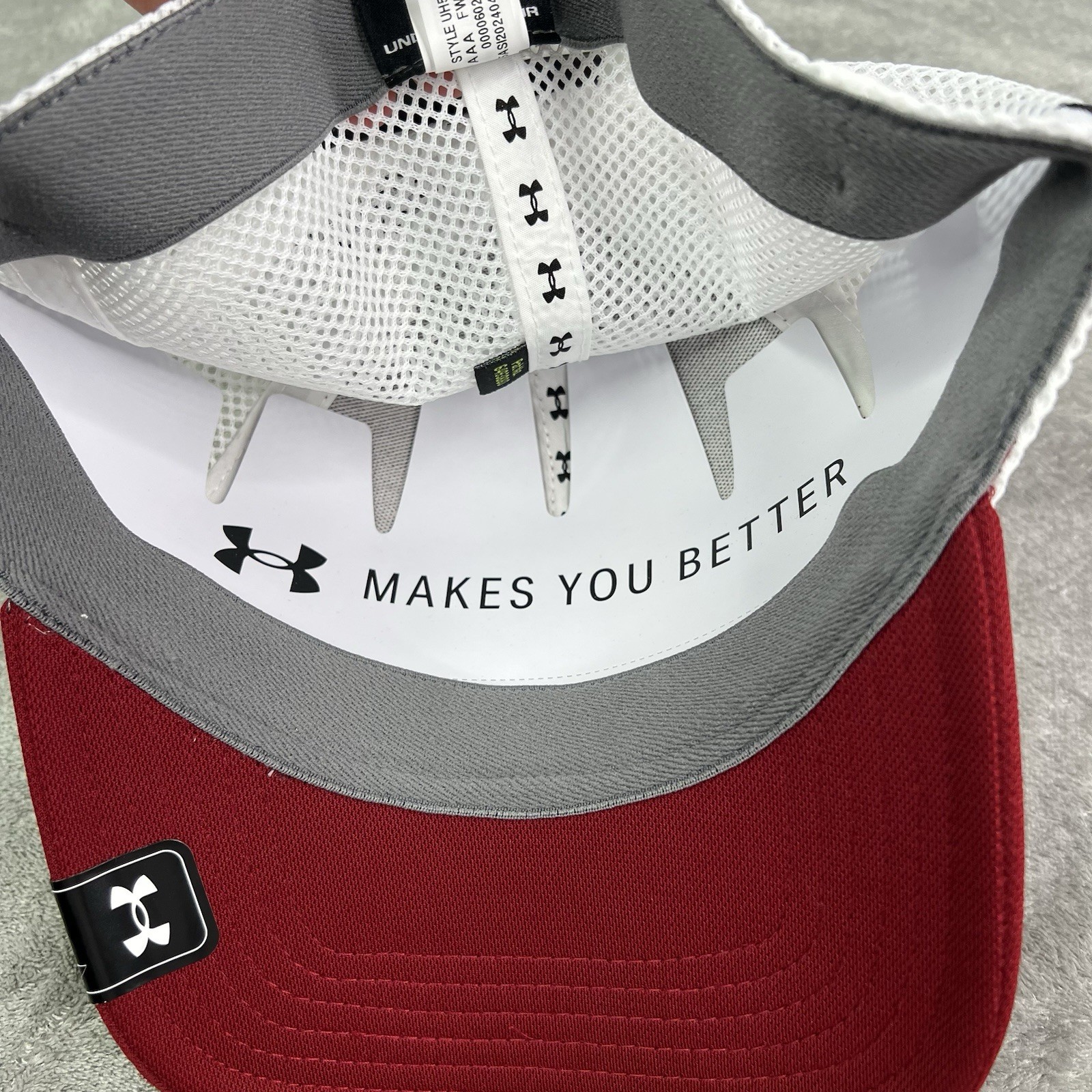 Under Armour Michigan Panthers UFL Red Blitz Mesh Trucker Stretch Fitted L/XL