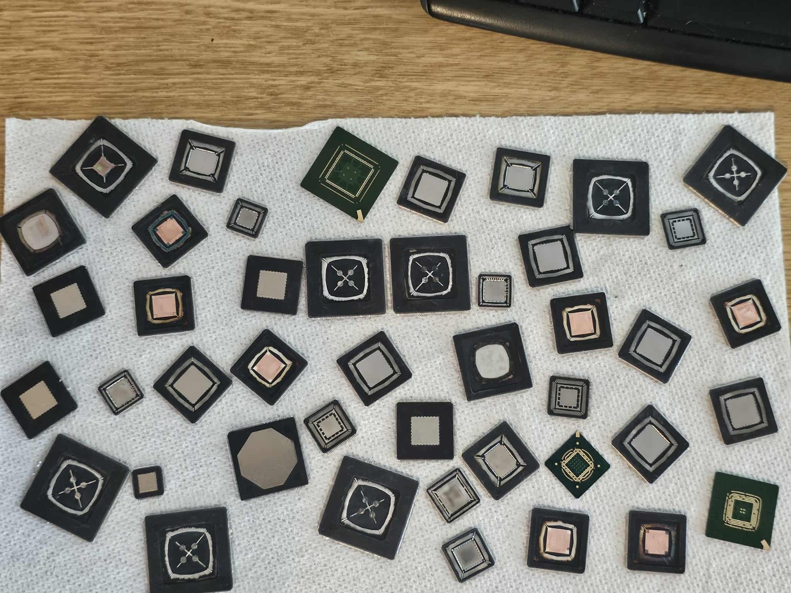 Custom TI Vintage IC Ceramic Carriers & Chips Science Art Design Prototyping Fun