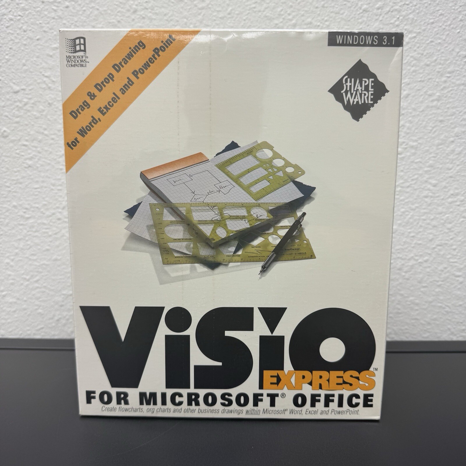 Visio Express Microsoft Office 1992-1994 Shapeware Windows 3.1 Word Excel PPT