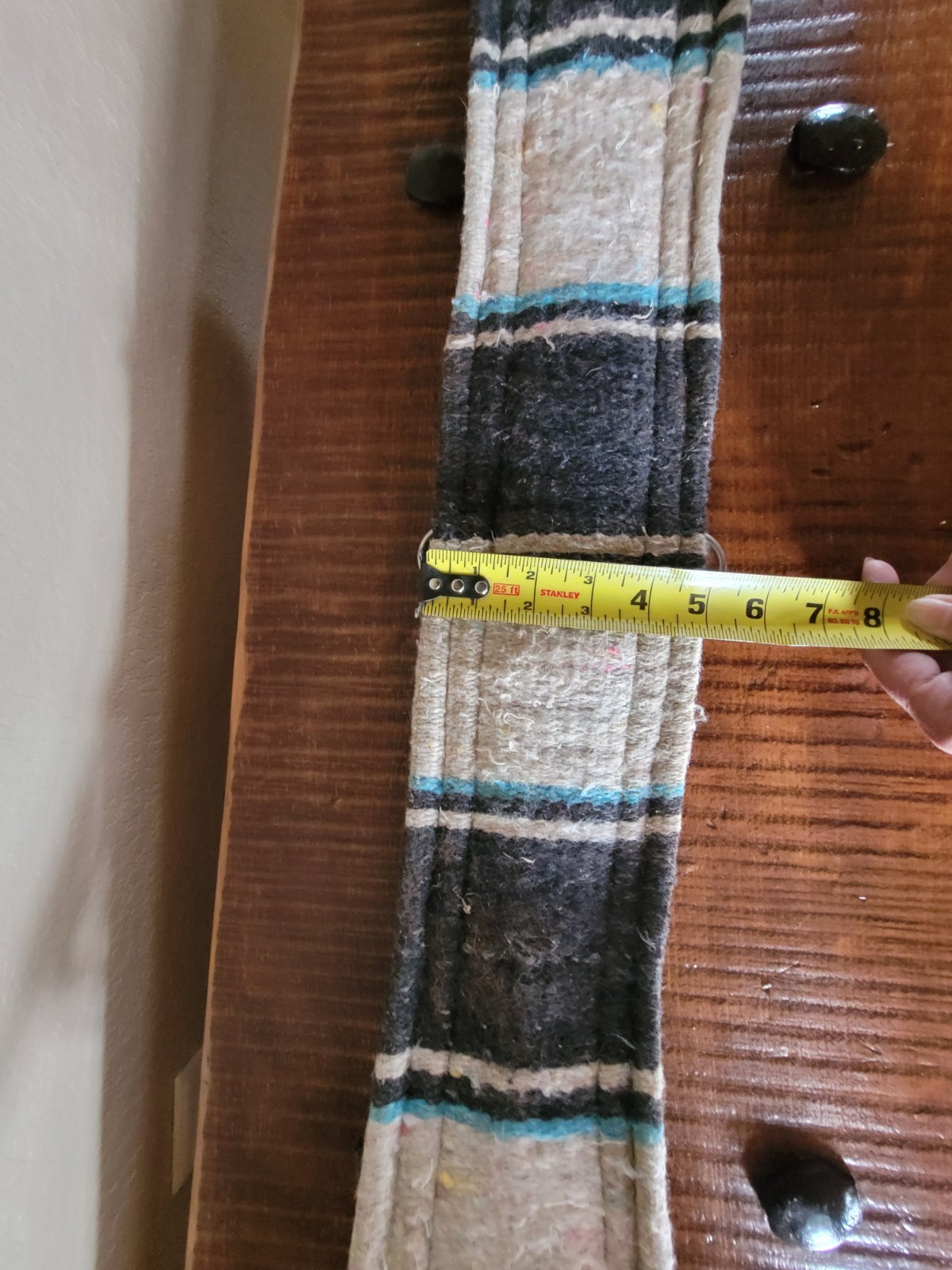 Western Girth 33" , 5" wide Navaho with Torqoise