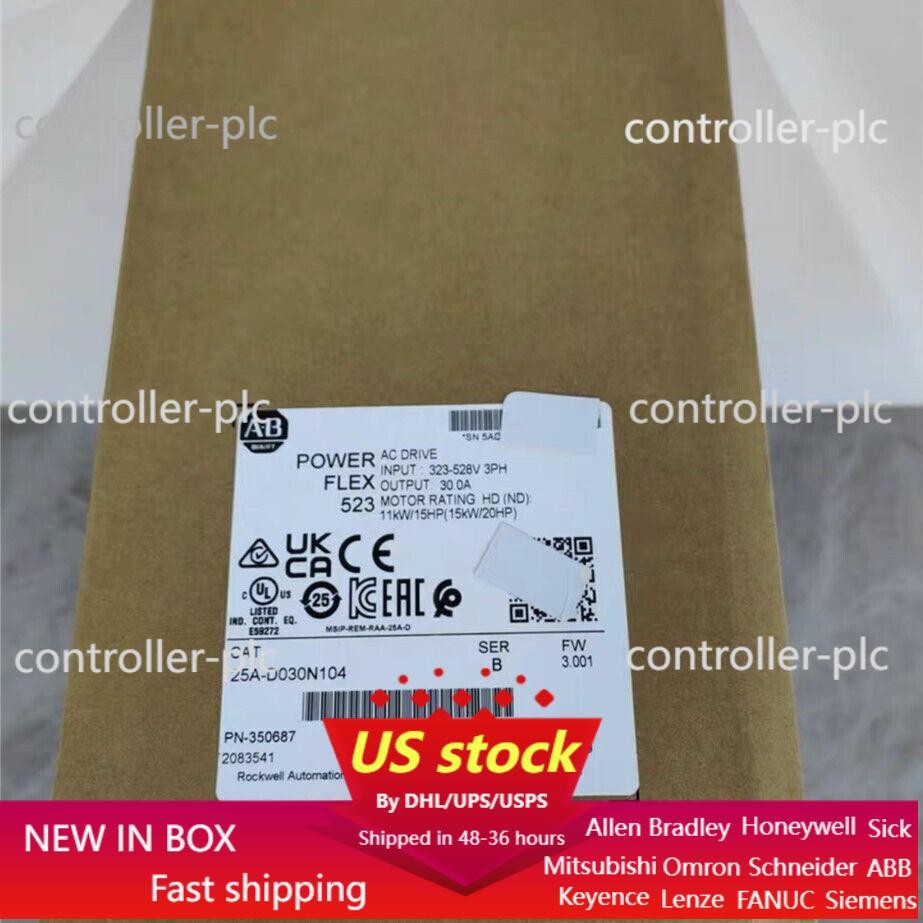 New AB 25A-D030N104 PowerFlex 523 15kW (20Hp) AC Drive 25AD030N104 US Free Tax