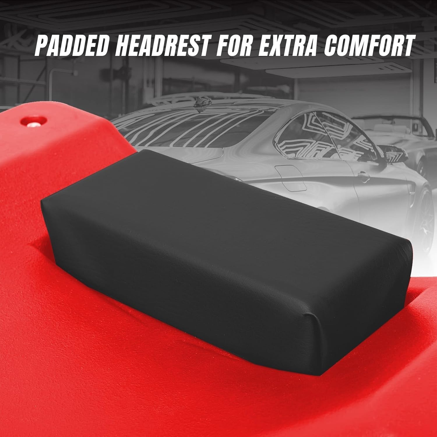 Mechanic’s Essential: 40" Creeper with Padded Support & Easy-Access Tool Trays