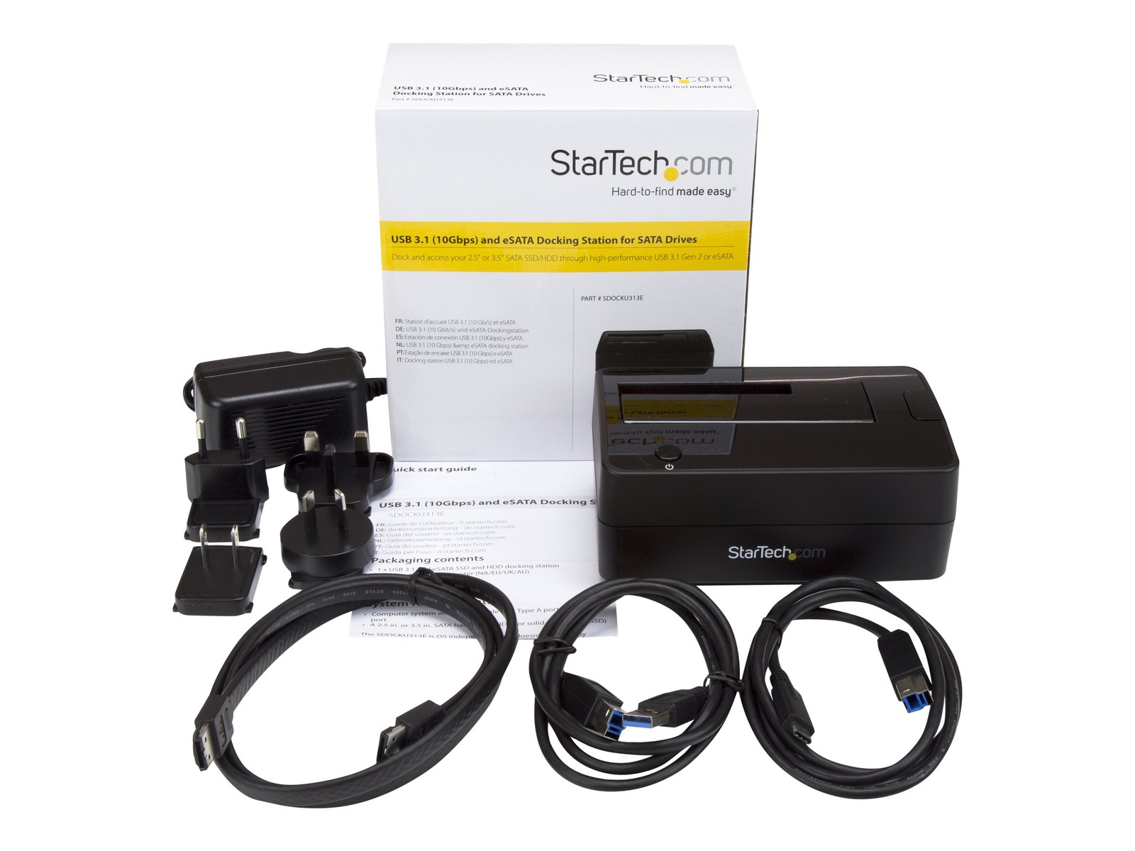 StarTechcom USB 3.1 Single Slot Hard Drive Docking Station (10