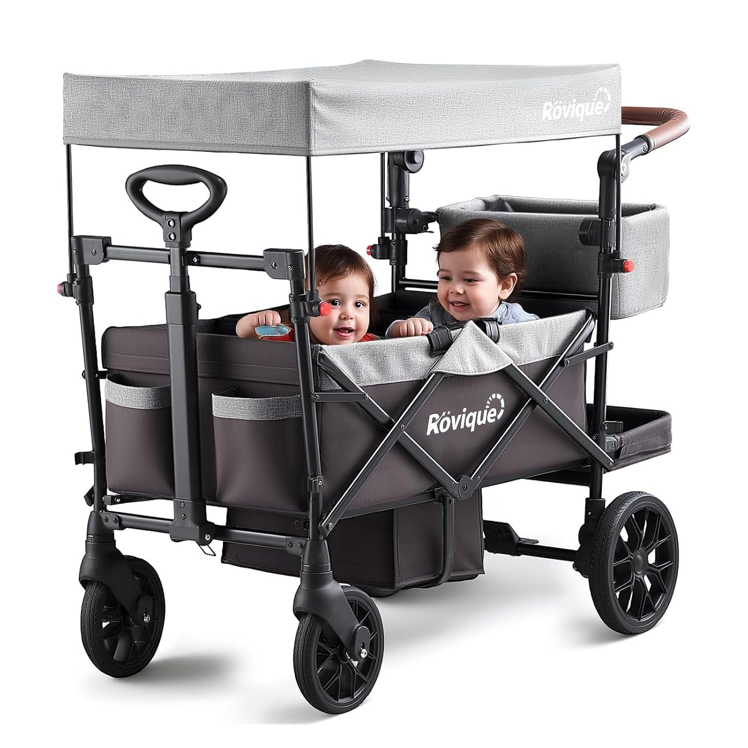 Wagon Stroller for 2 Kids, Premium Stroller Wagon for Kids with Extendable | Adj