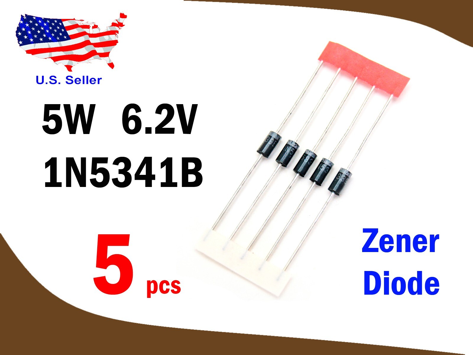5W 6.0VZener Diode 1N5341B (5 pcs) 5W 6.2V Zener Diode - Free & Fast shipping
