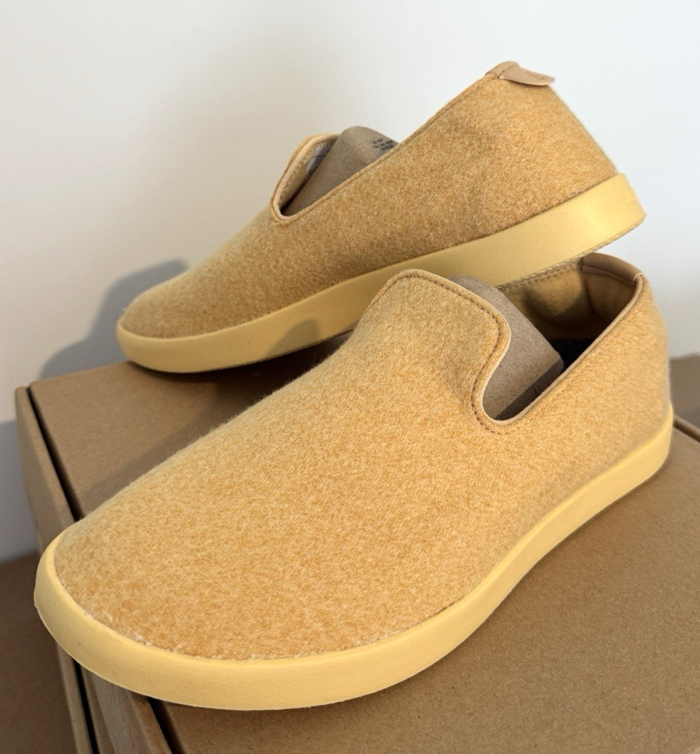 NEW ALLBIRDS WOOL LOUNGER LUX BEIGE SHOES SLIP ON YELLOW CASUAL WOMENS SIZE 8
