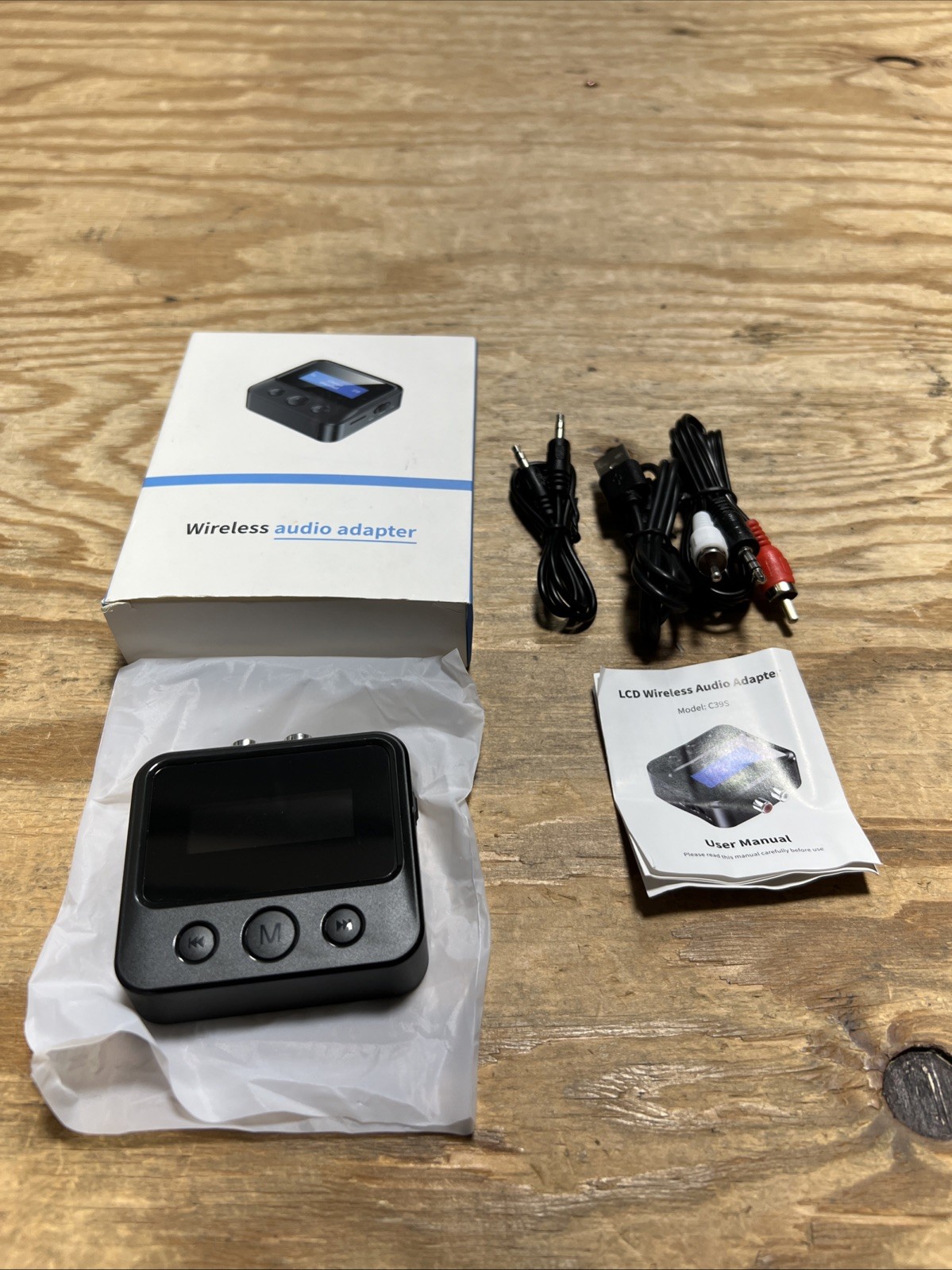 LCD Audio Receiver Transmitter Bluetooth-compatible 5.0 Wireless Adapter #C395